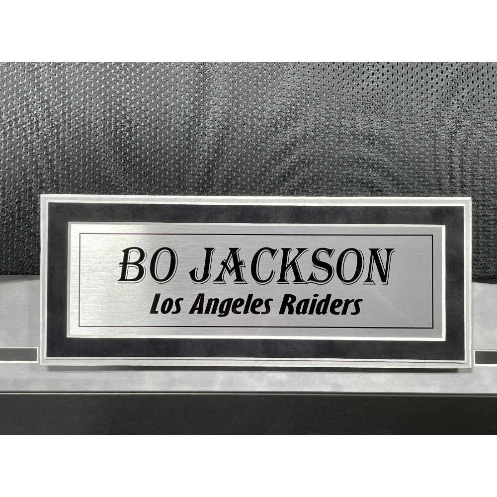 Bo Jackson Autographed Los Angeles Raiders Jersey - Framed Memorabilia with BAS COA - Perfect for Sports Collectors, Man Cave Decor & Raiders Fan Gifts