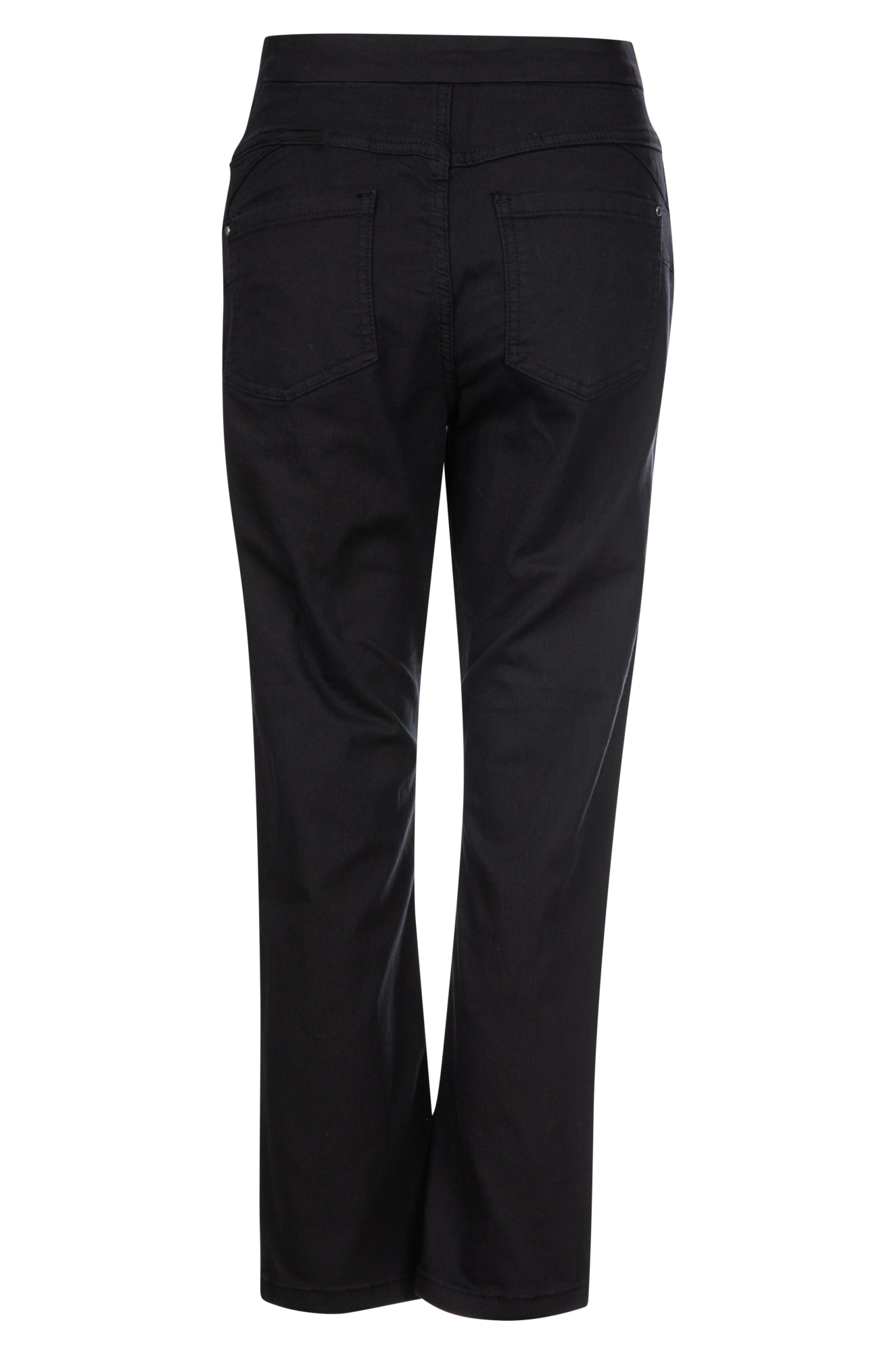 Stretch Cotton Blend Capri Jeans for Women - Comfortable Black Skinny Pants | Perfect for Casual Wear, Yoga & Travel | 6924A1