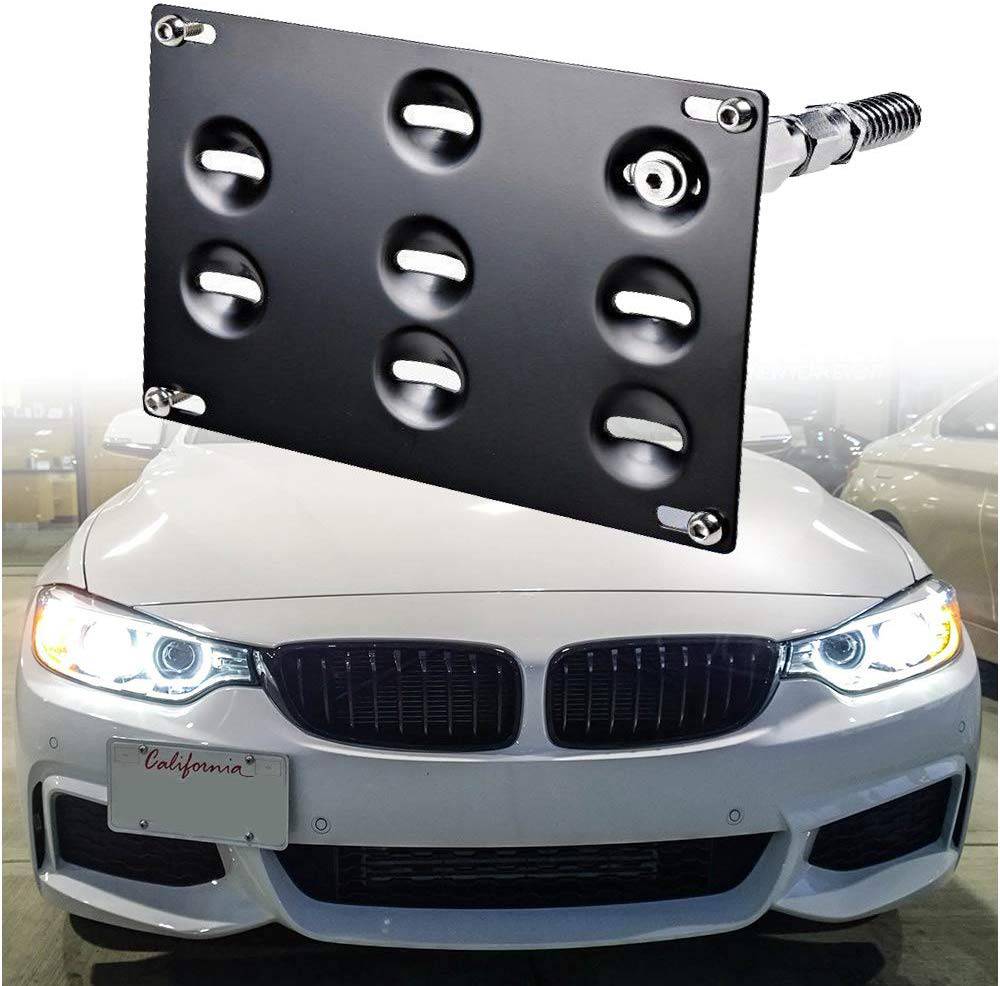 BMW License Plate Mounting Kit & Relocator - Compatible with 3 Series, 5 Series, 7 Series, X5, X6 (1995-2011) E46 E39 E90 E92 E93 E70 Models - Perfect for Front Bumper Installation & Custom Car Styling
