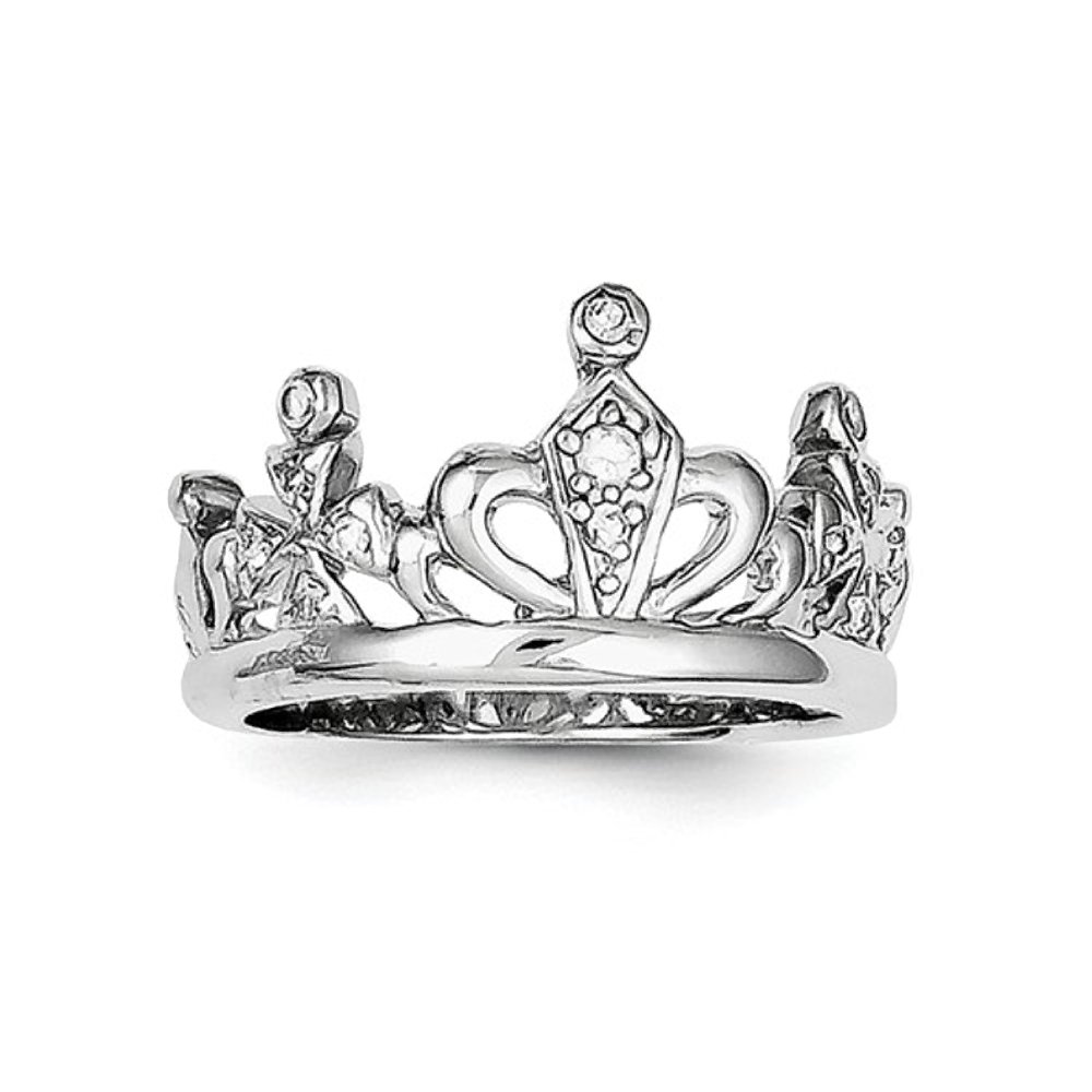 Princess Crown Ring for Women - Elegant Gold & Silver Tiara Jewelry for Parties, Prom, Weddings & Cosplay