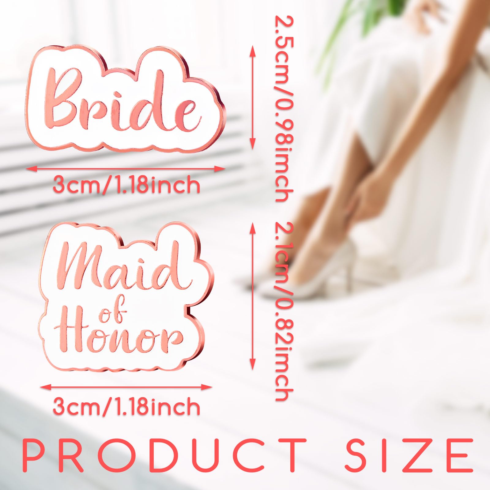 13 Pcs Wedding Enamel Bridesmaid Pins - Proposal, Honeymoon Souvenir Gifts for Bride, Matron of Honor & Bachelorette Party - Perfect for Bridal Showers, Wedding Decor & Accessories (Rose Gold)