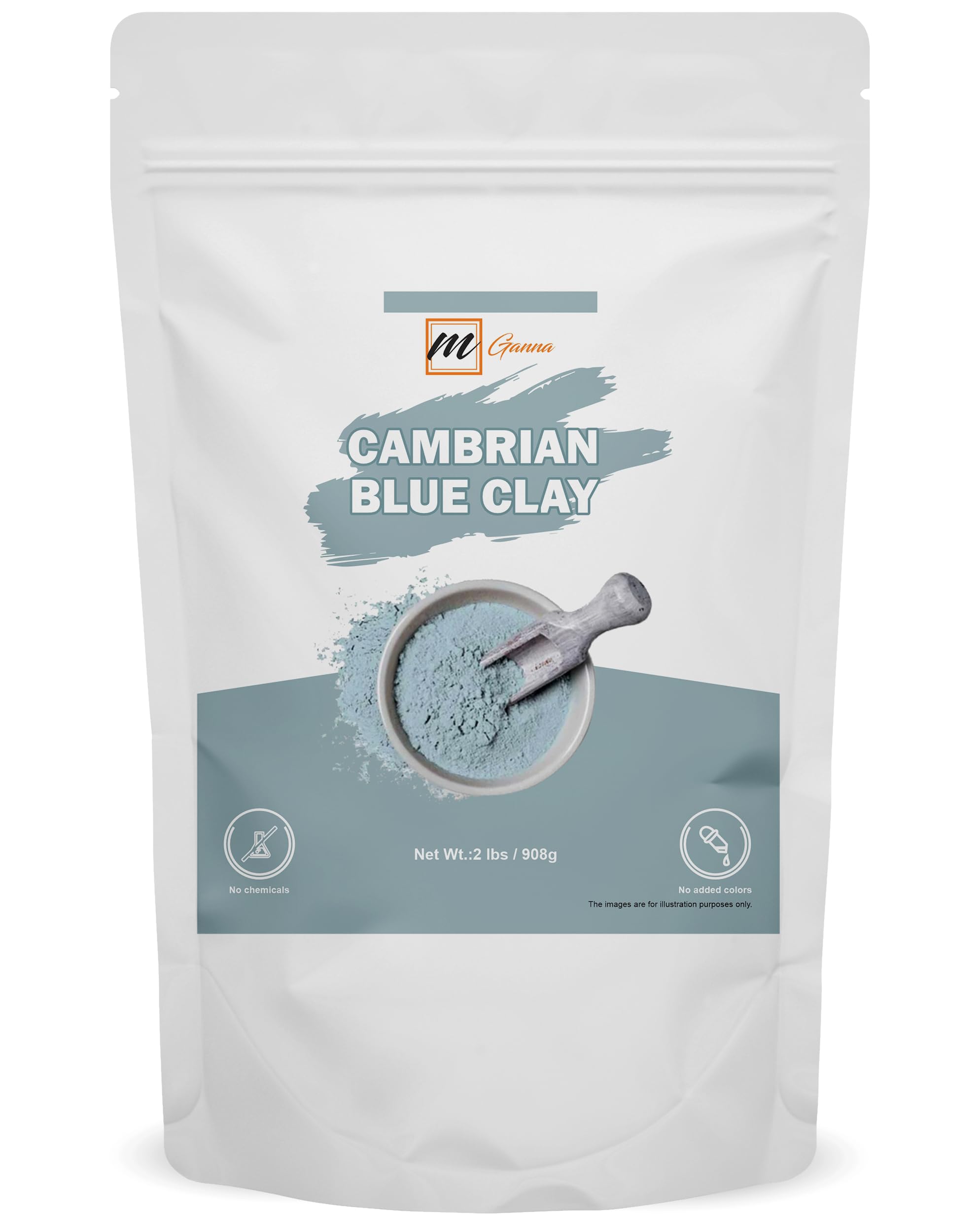 Cambrian/Serbian Blue Clay 2lbs (908g) - Premium Natural Clay for DIY Skincare, Face Masks, Body Wraps & Soap Making | Detoxifying & Exfoliating for Acne, Blackheads & Glowing Skin | Perfect for Spa, Home Beauty Treatments & Handmade Cosmetics