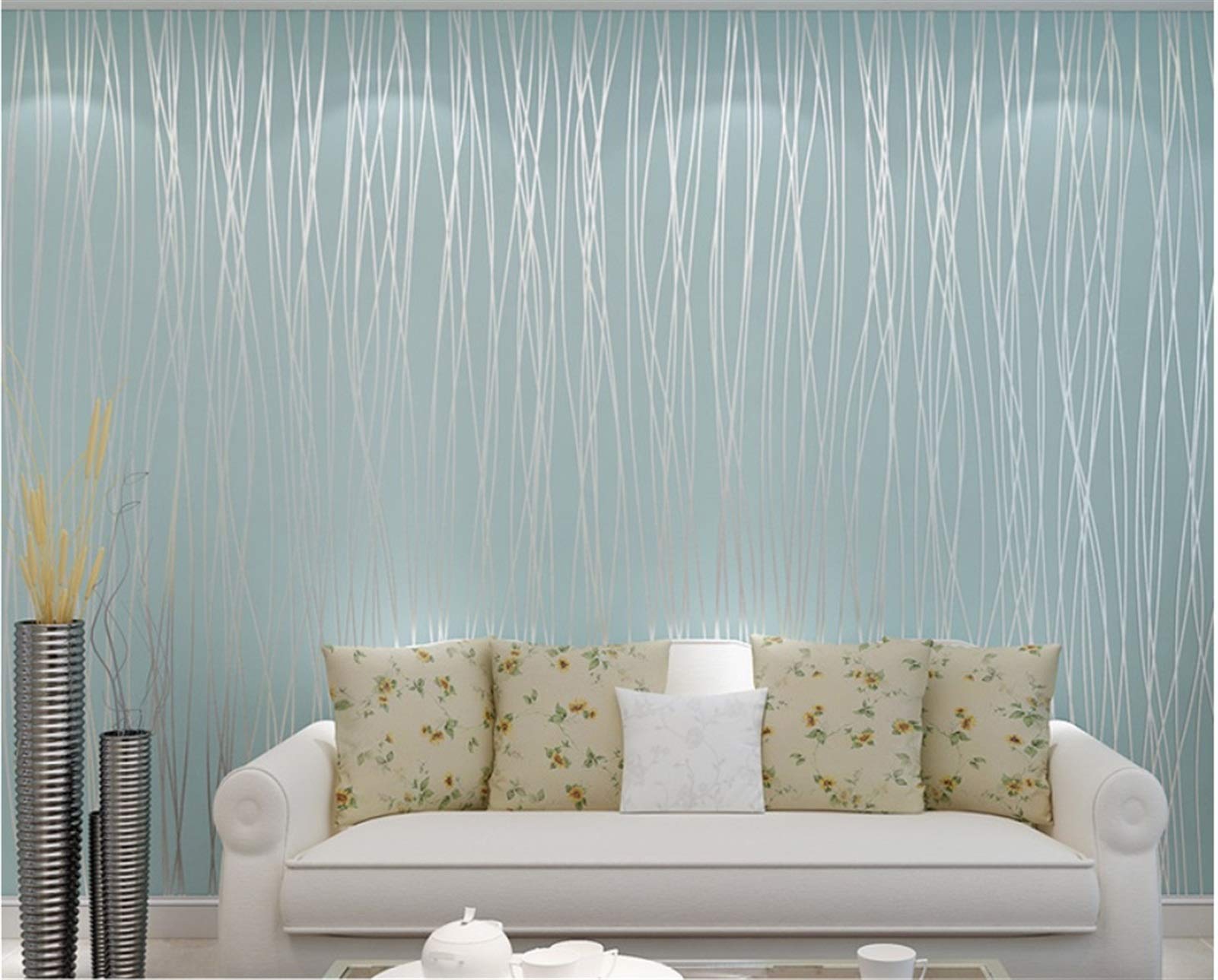 JFIA65A Non-Woven Wallpaper - Modern Striped Design for Bedroom, Living Room & Hotel Decor | Peel & Stick Wall Covering | Easy DIY Installation | (Color: B) | Perfect for Home Renovation & Interior Design Projects