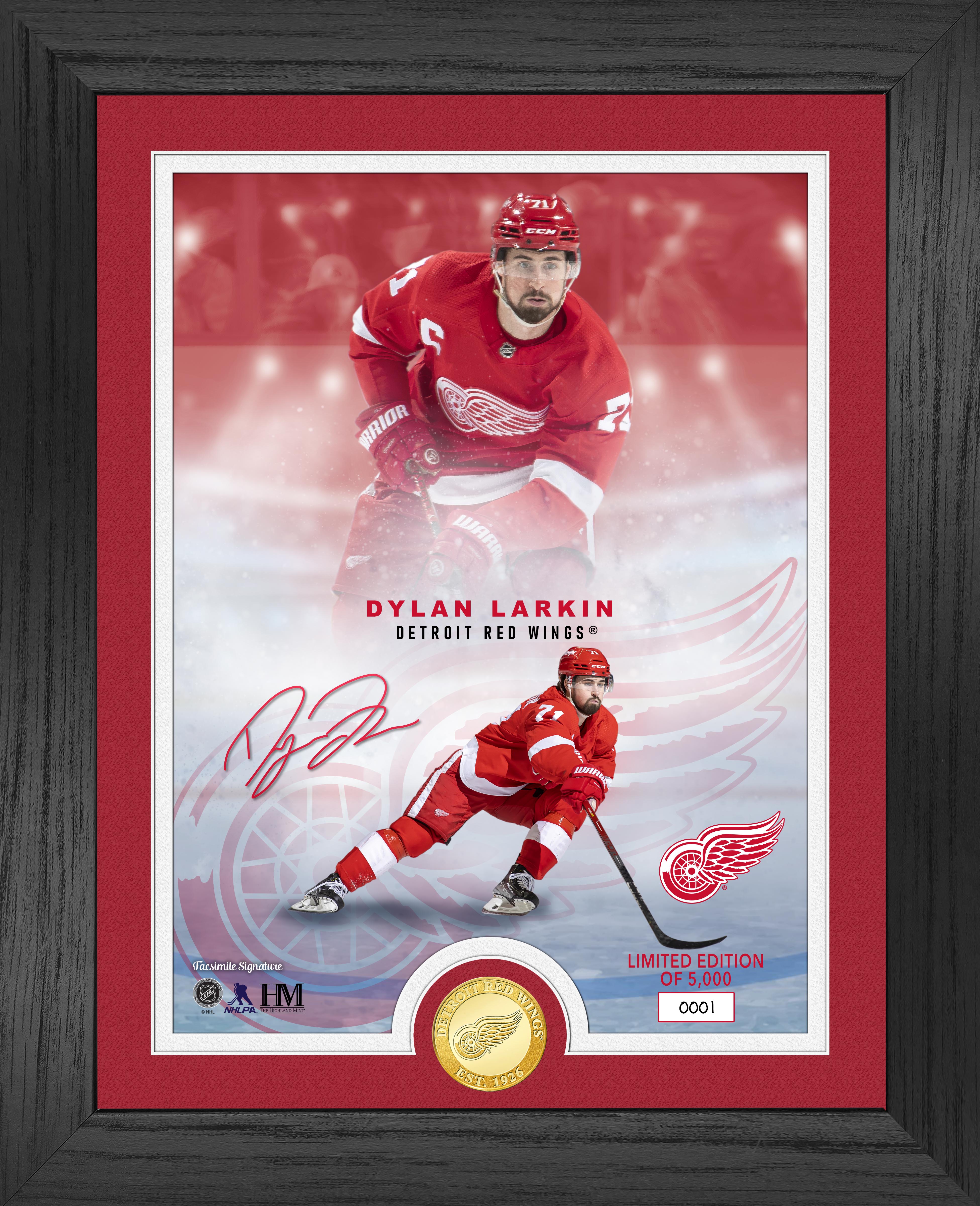 Dylan Larkin Detroit Red Wings Legends Bronze Commemorative Coin with Photo - Limited Edition Collectible for NHL Fans, Sports Memorabilia & Hockey Enthusiasts - Perfect for Display, Gifts, and Fan Collections