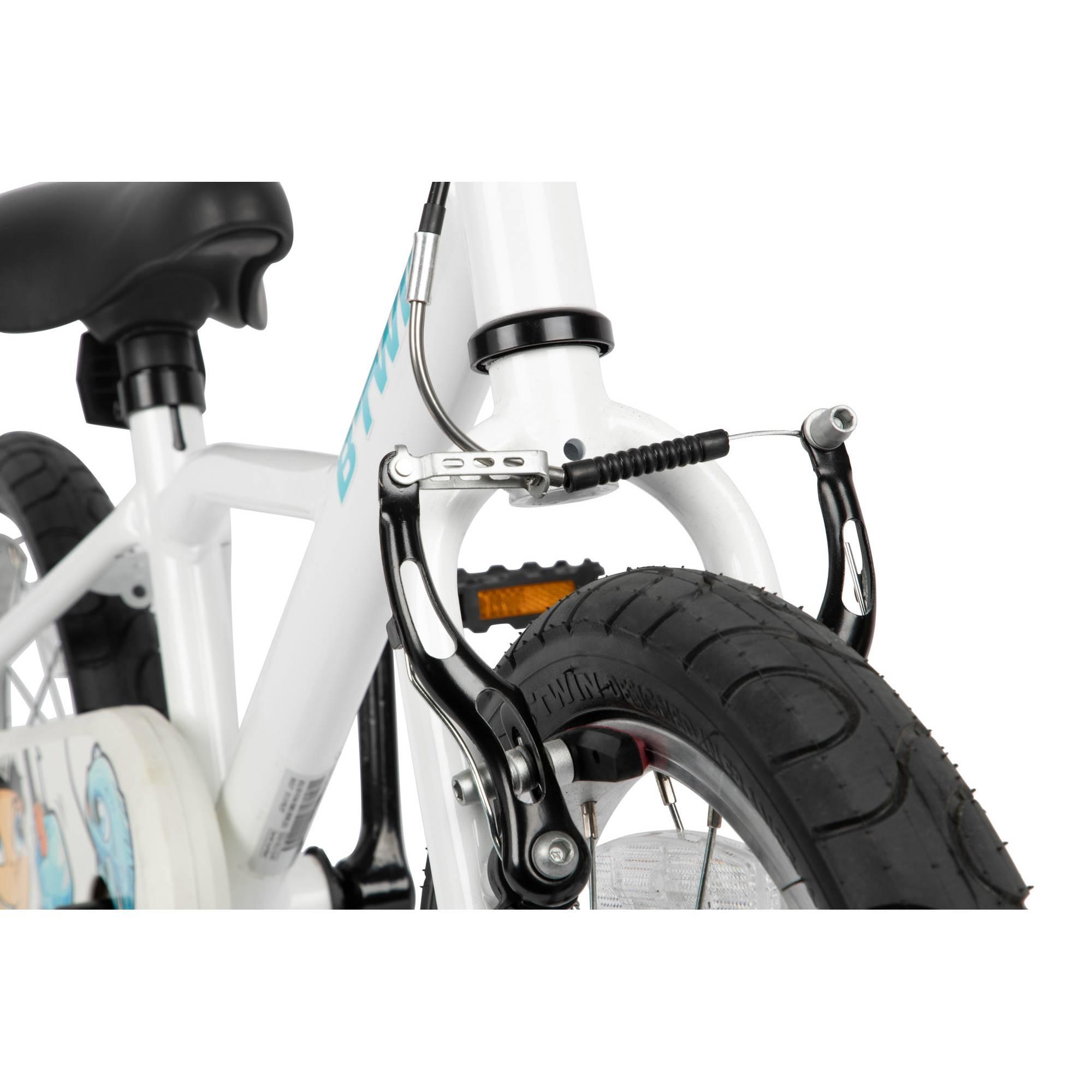 Btwin 100 Frosty Blue Hybrid Bike for Kids 16 Inch - Perfect for Ages 3'7