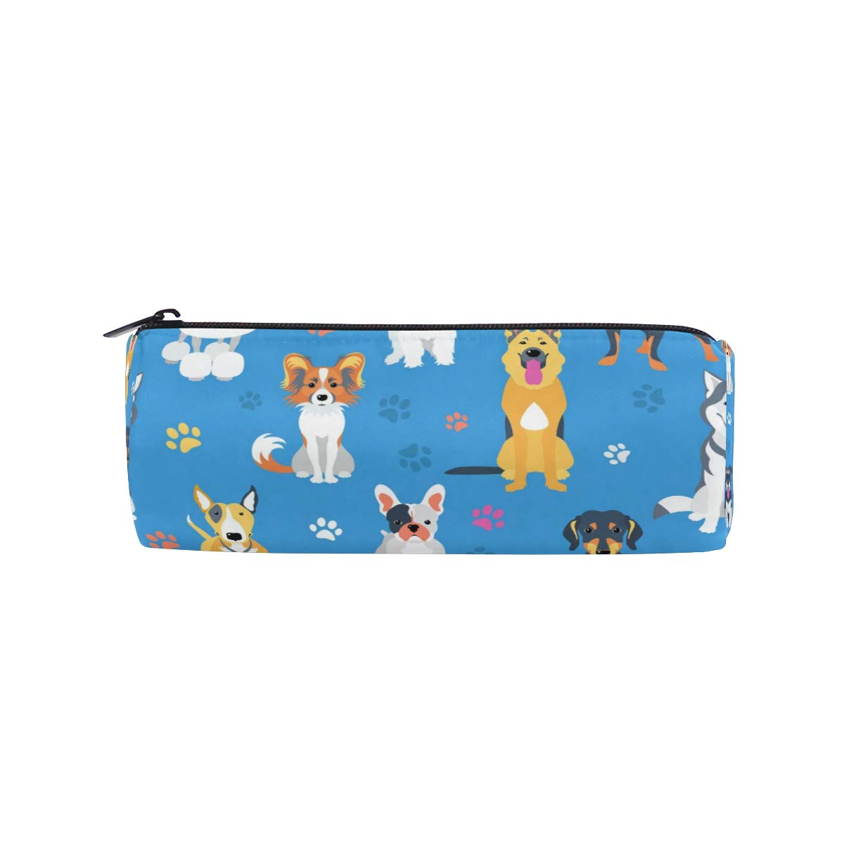 Cute Dog Paw Print Pencil Case - Zippered Pouch Organizer for Pens, Makeup Brushes & School Supplies | Perfect for Girls, Kids & Students | Great for School, Office & Travel Use