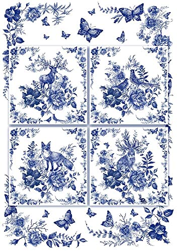 Blue Forest Animals - 2 Sheets