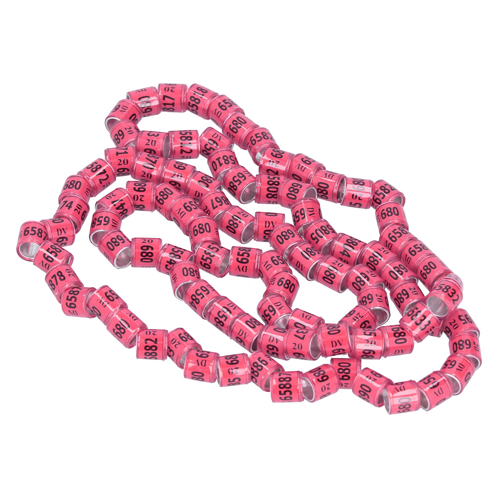 8mm Rose Red Bird Leg Bands for Parrots, Pigeons & Small Birds - Durable Training & Identification Bands for Bird Owners & Breeders (Perfect for Aviaries, Pet Stores & Wildlife Research)