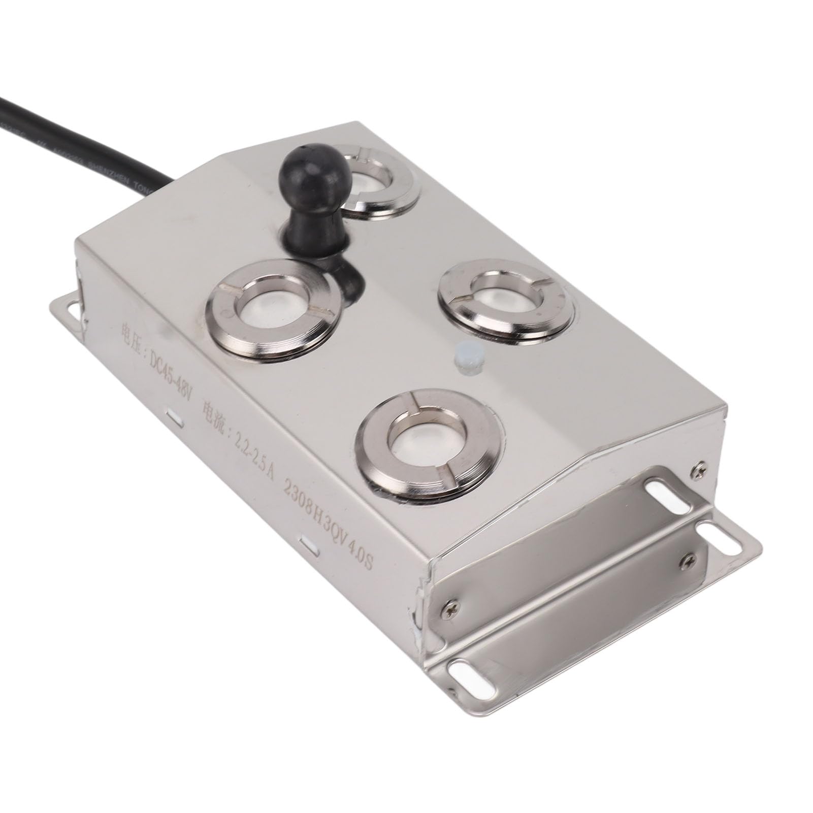 4 Heads Ultrasonic Fog Machine, DC 48V IP67 Waterproof Mist Maker Fogger with Better Heat Dissipation - 3.2A 150W High Sensitivity for Swimming Pools, Ponds, Water Features & Indoor Decor (US Plug 110V)