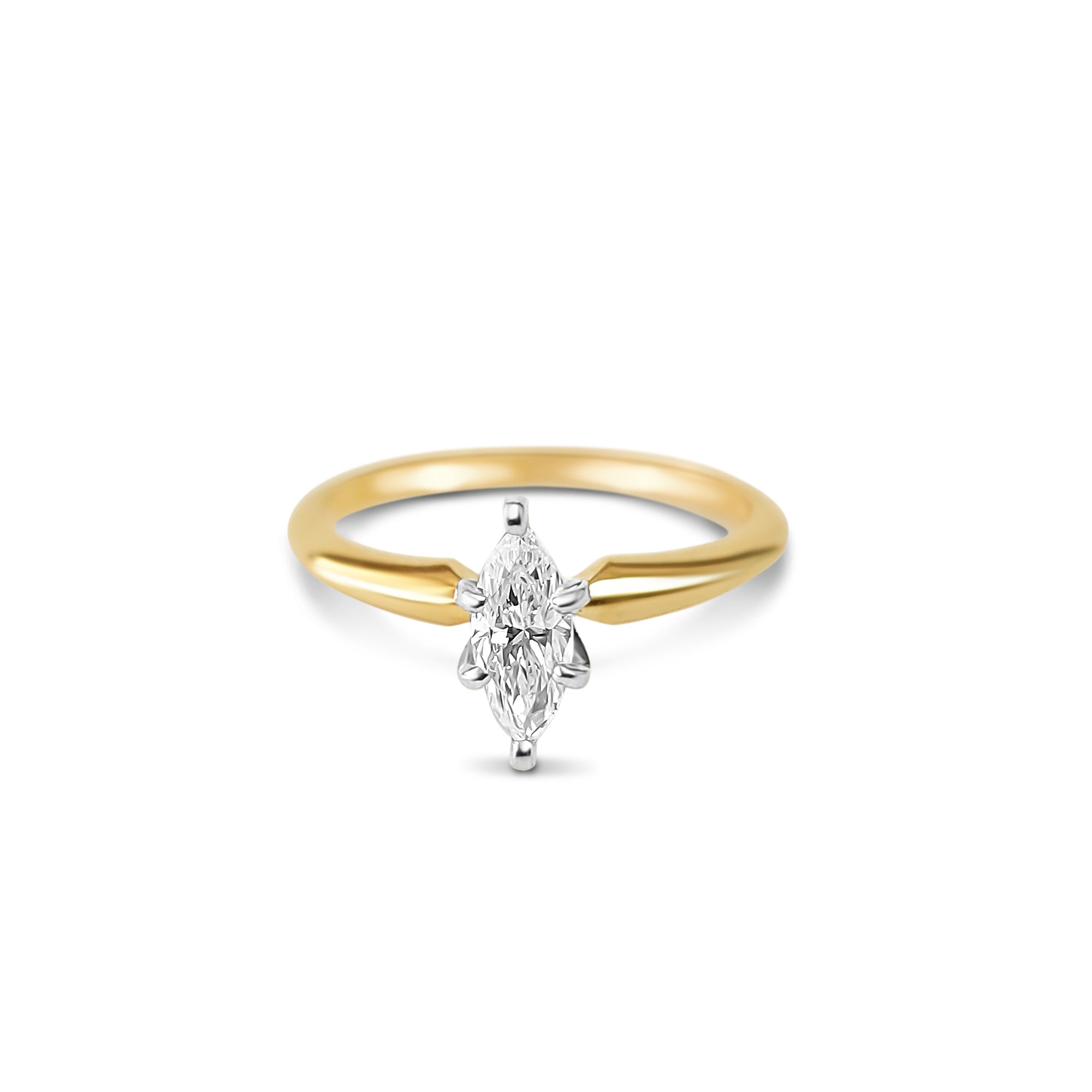 0.50 Carat Marquise Cut Solitaire Diamond Engagement Ring for Women - Perfect for Proposals, Anniversaries & Special Occasions