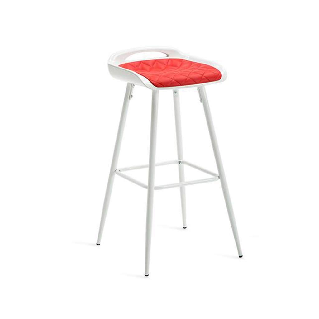 AFEO Bar Stools - Adjustable Height Bar Chairs for Kitchen, Dining, Cafe & Salon | Red Counter Stools for Home, Restaurant & Barber Shop Use