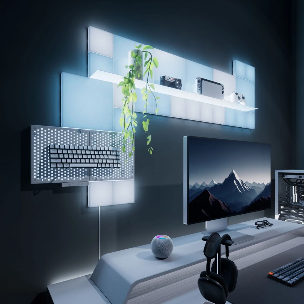 Nanoleaf Blocks Small Squares Add-On Kit (4 Pack) - Modular LED Light Panels for Home & Office Decor, Gaming Room, and Creative Wall Designs