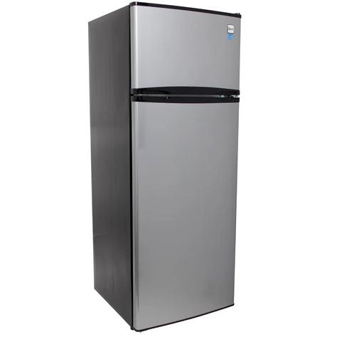 Avanti 21.75 Inch Freestanding Top Freezer Refrigerator - 7.3 Cu. Ft. Energy Efficient Compact Fridge for Apartments, Dorms & Small Kitchens (Model RA733B3S) - Perfect for Beverages, Snacks & Meal Prep