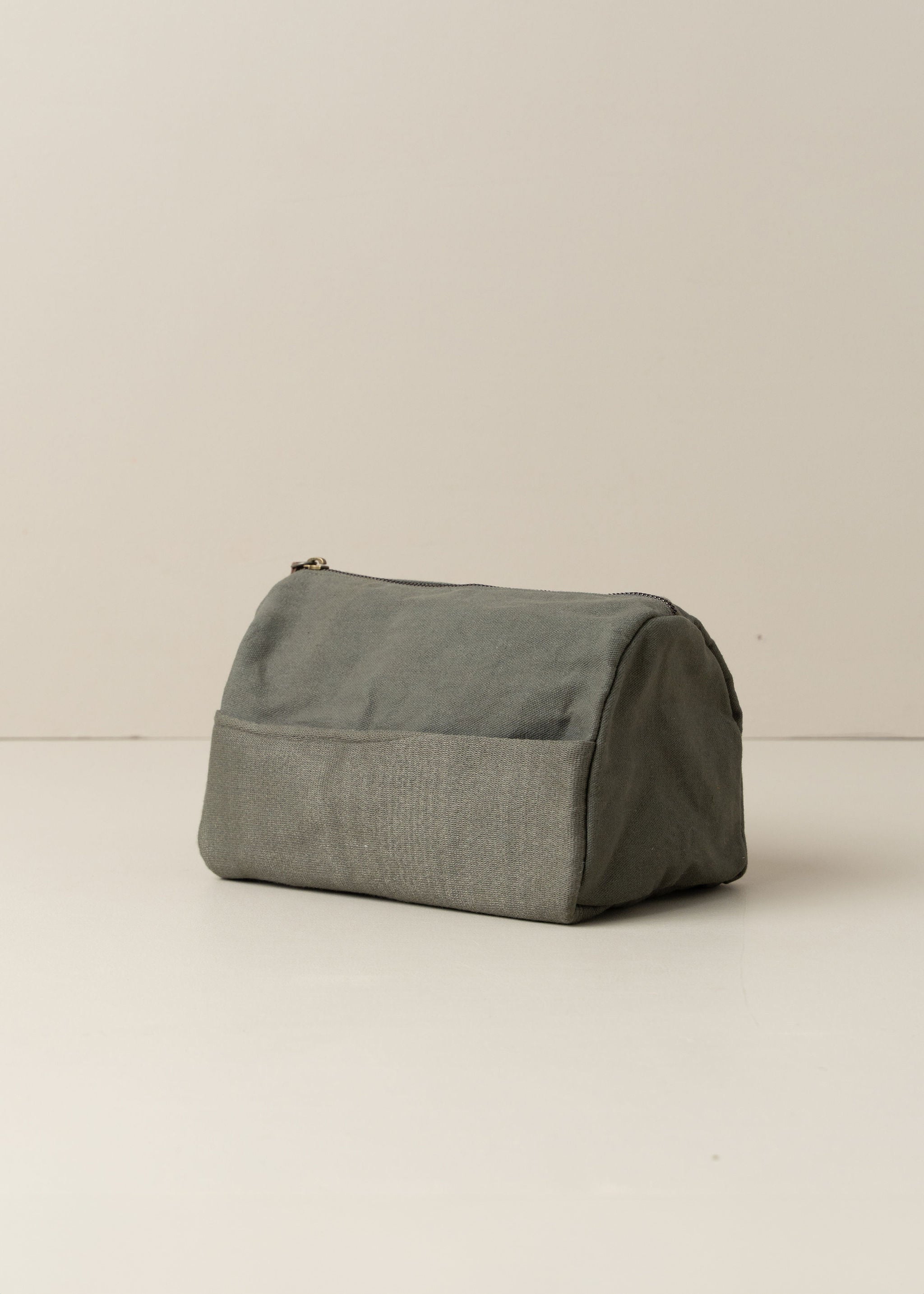 Journey Toiletry Canvas Bag - Waterproof Travel Cosmetic Organizer for Women & Men | Olive Green | Perfect for Camping, Gym & Airplane Carry-On