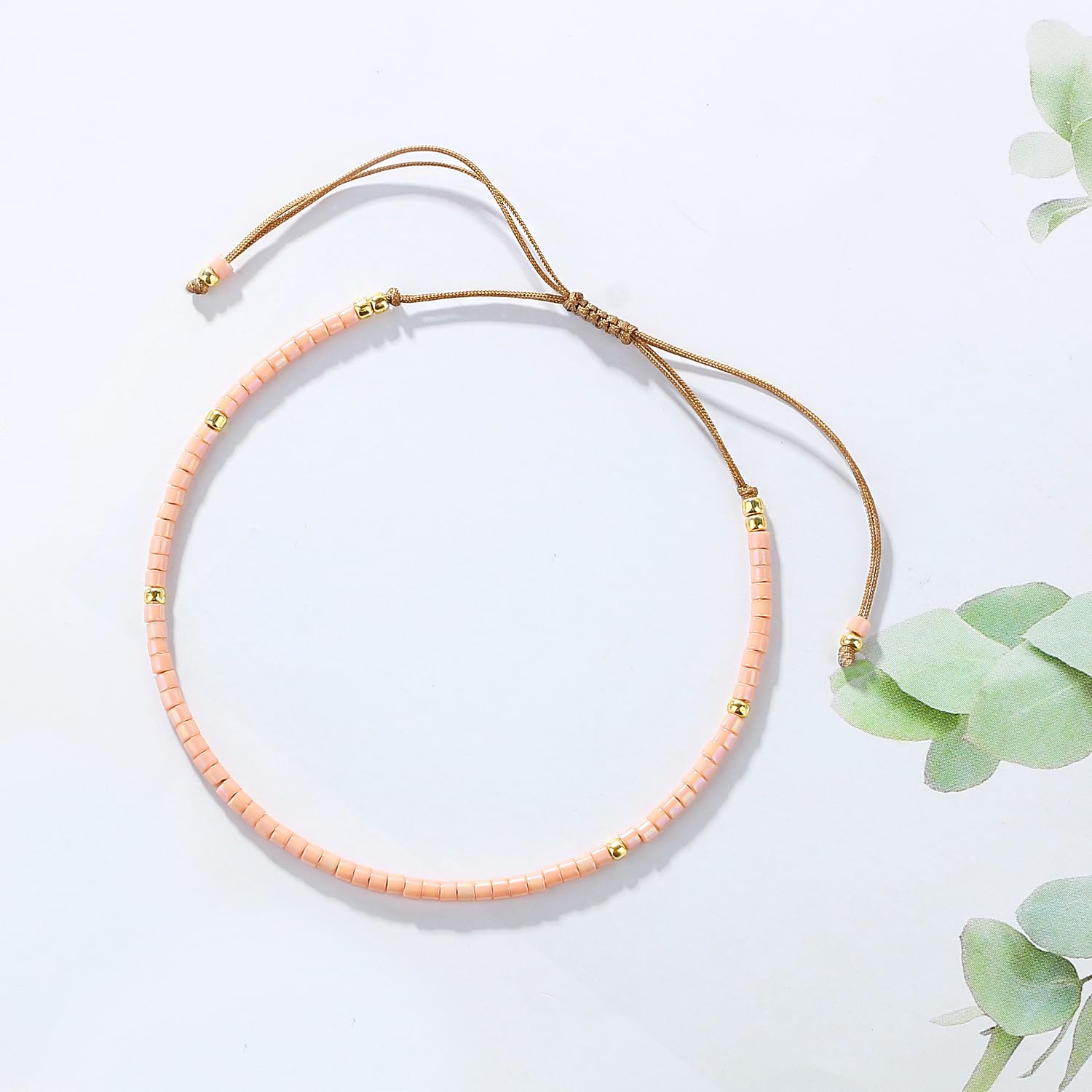 KELITCH Adjustable Miyuki Crystal Beaded Bracelet - Handmade Friendship Jewelry for Women & Girls, Perfect for Gifts, Parties & Everyday Wear