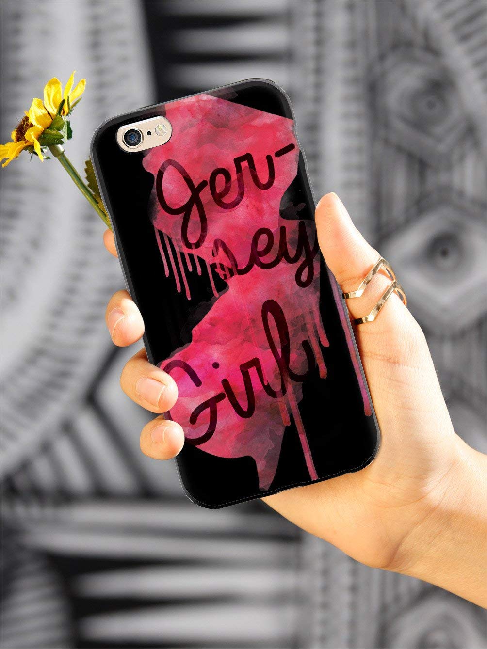 Inspired Cases - Shockproof & Anti-Scratch iPhone 7 Plus Case with 3D Textured Design - Premium Protective Cover for Apple iPhone 7 Plus (Jersey Girl State Print) - Perfect for Everyday Use, Travel & Outdoor Activities
