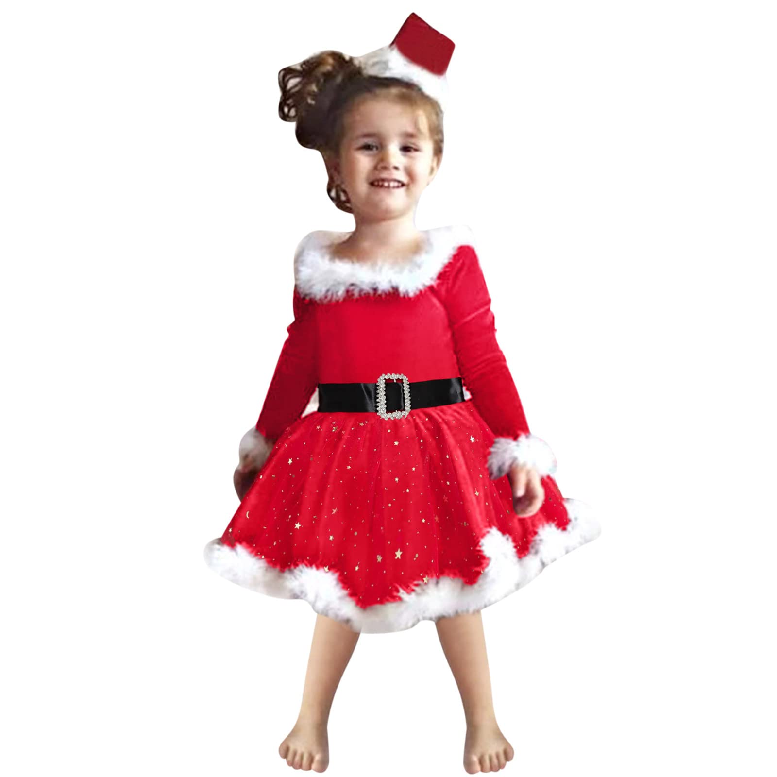 Little Girls Holiday Christmas Dresses - Kids Velvet Wine Red Party Dress & Skirt Set for Festive Occasions, Family Gatherings & Photo Shoots
