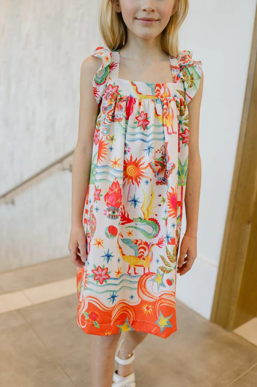 Briton Court Eleanor Dress - Elegant Women's Floral Midi Dress for Casual & Party Wear | Perfect for Weddings, Dates & Office