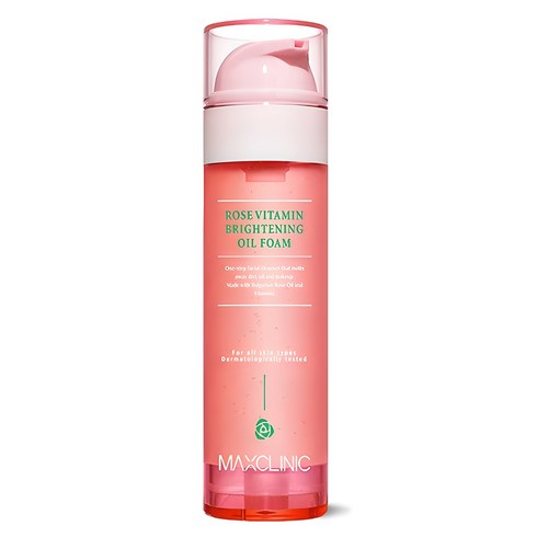 MAXCLINIC Rose Vitamin Brightening Oil Cleansing Foam 110g - Gentle Face Wash for Glowing Skin, Hydrating & Brightening Facial Cleanser - Perfect for Daily Skincare Routine & Makeup Removal