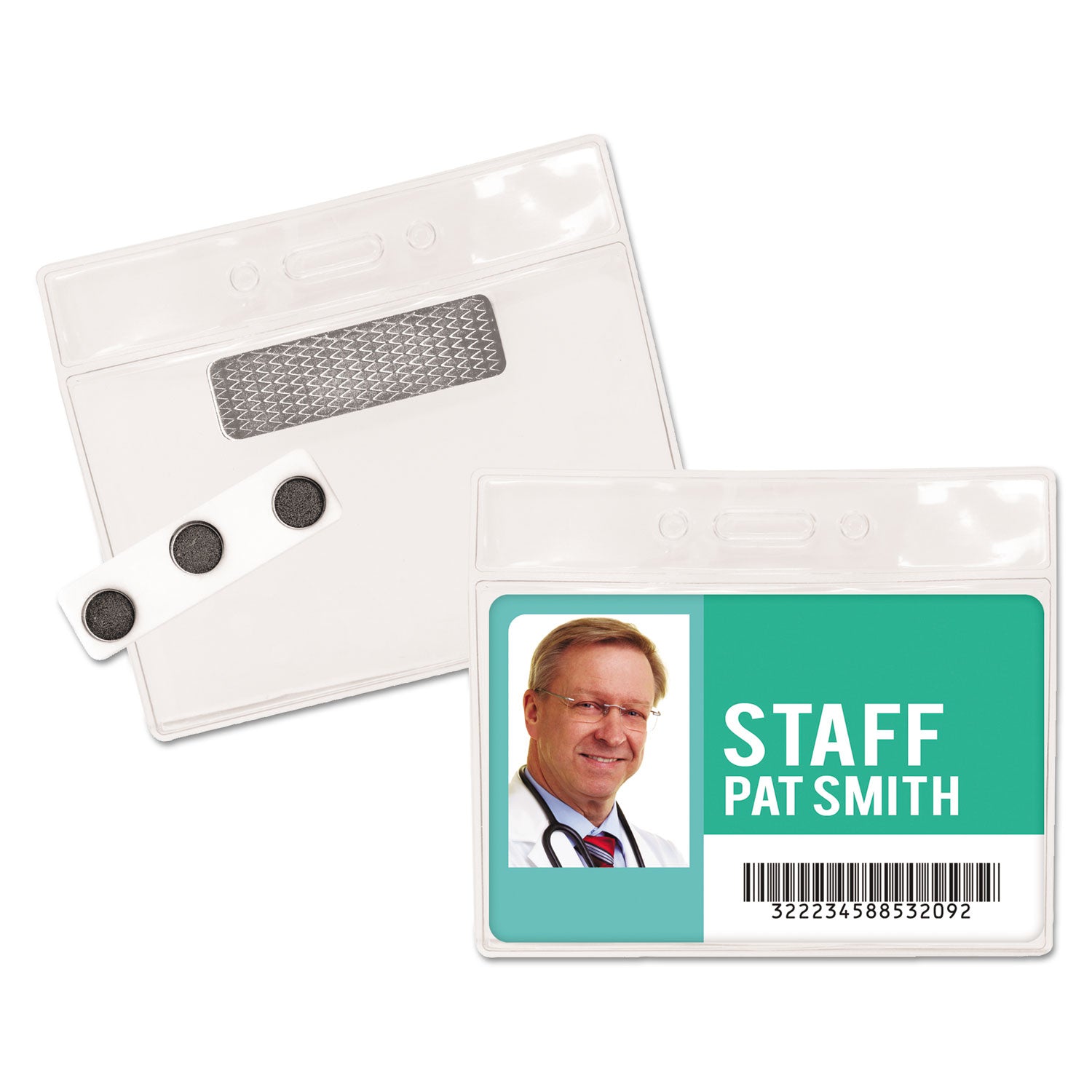 Advantus Magnetic Name Badge Kits - 20 Pack with 4.5
