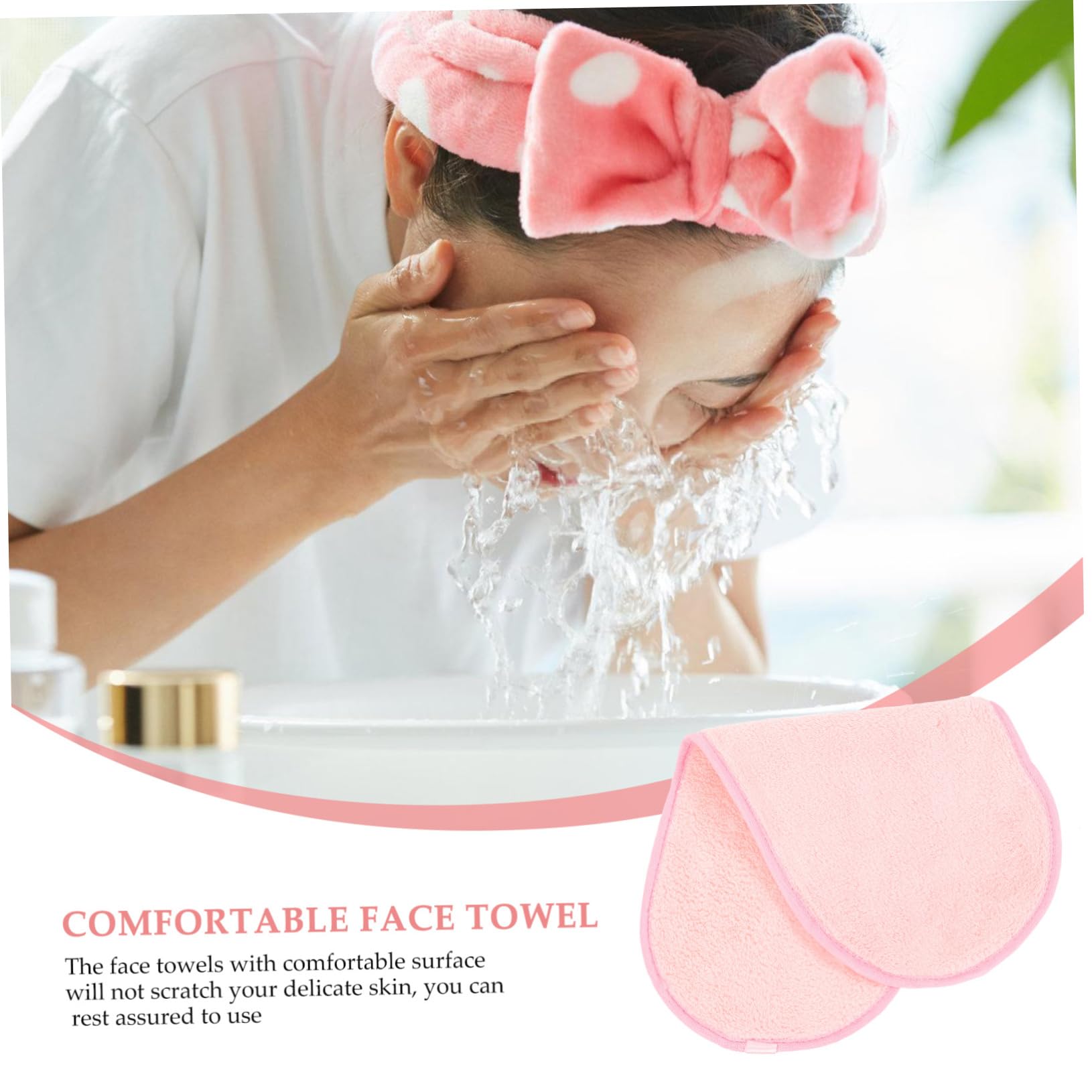 POPETPOP 5-Pack Reusable Makeup Remover Cloths - Soft Cleansing Face Towels for Women, Gentle Makeup Wipes & Bathroom Towels | Perfect for Travel, Gym & Daily Skincare Routine