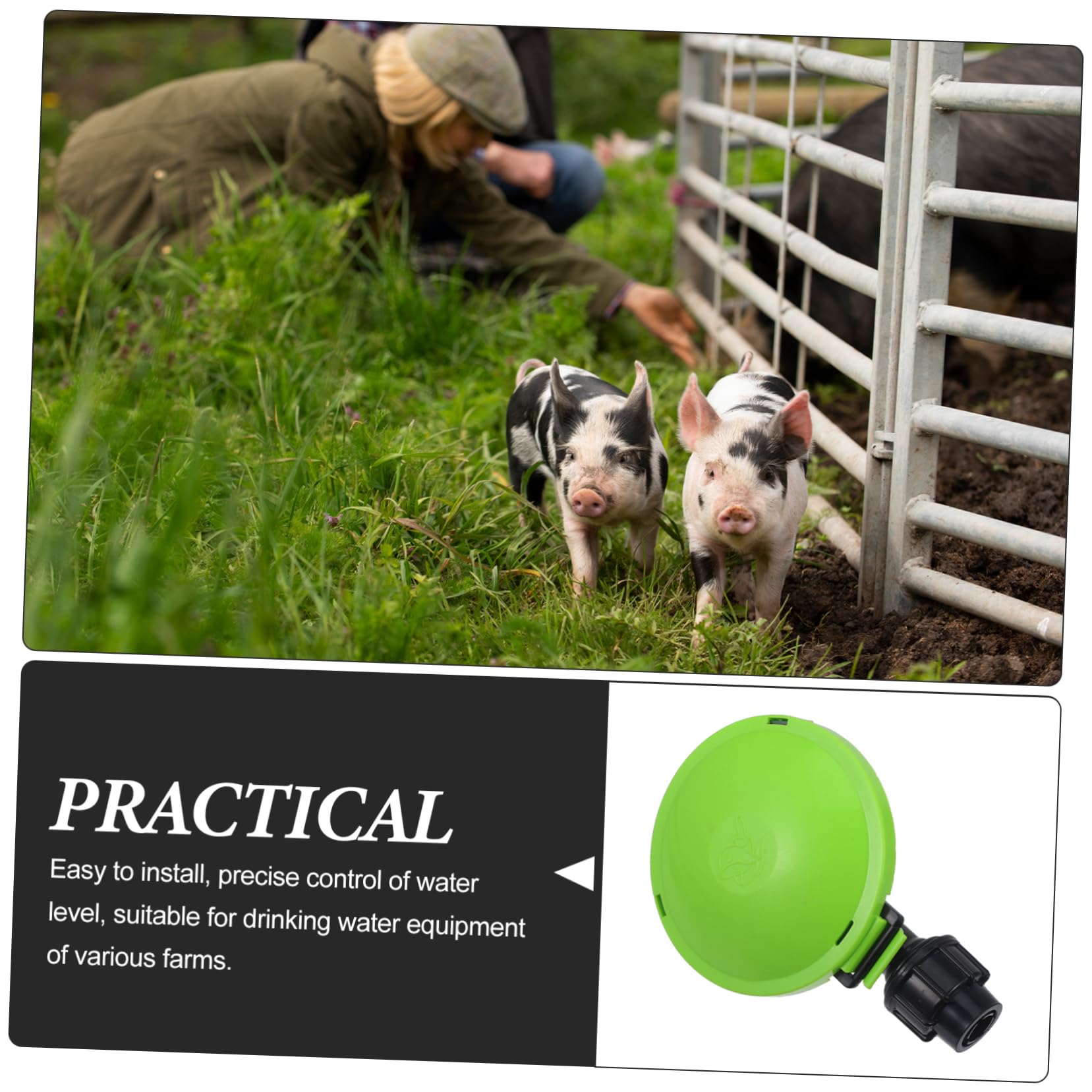 HANABASS Pig Drinking Controller - Plastic Water Level Feeder Accessory for Space-Saving Pig Farms