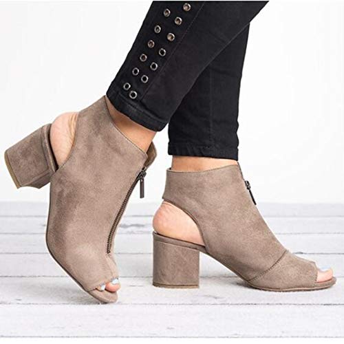 Women's Dressy Comfortable Summer Sandals - Open Toe Ankle Strap High Chunky Heel Strappy Sandals for Weddings, Parties & Beach Vacations