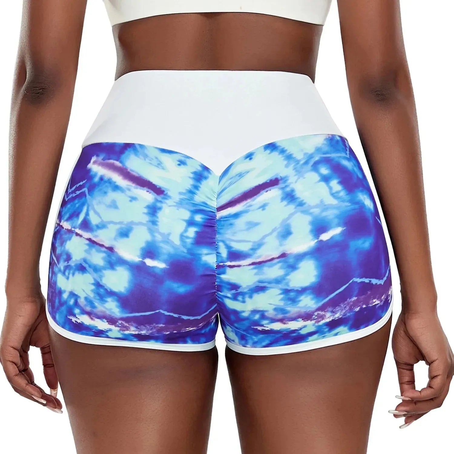 Women's High Waist Yoga Shorts - Summer Casual Fitness Shorts for Gym, Running & Beach - Elastic Skinny Activewear for Yoga, Workouts & Outdoor Activities