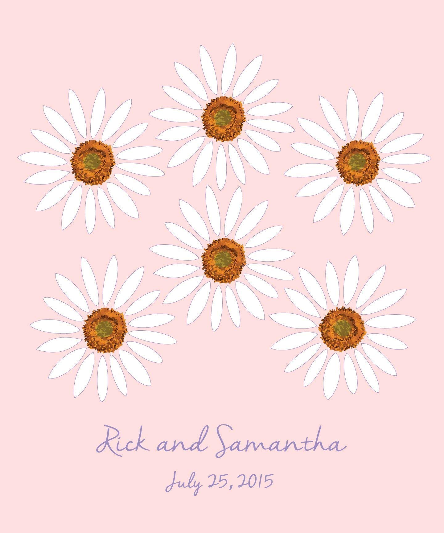 Alternative Sunflower Wedding Guest Book Poster Print - 20x24 Inch Bridal Shower Guest Book with 96 Signatures Space - Customizable Bottom Personalization - Perfect for Rustic Weddings, Outdoor Ceremonies & Boho Bridal Showers