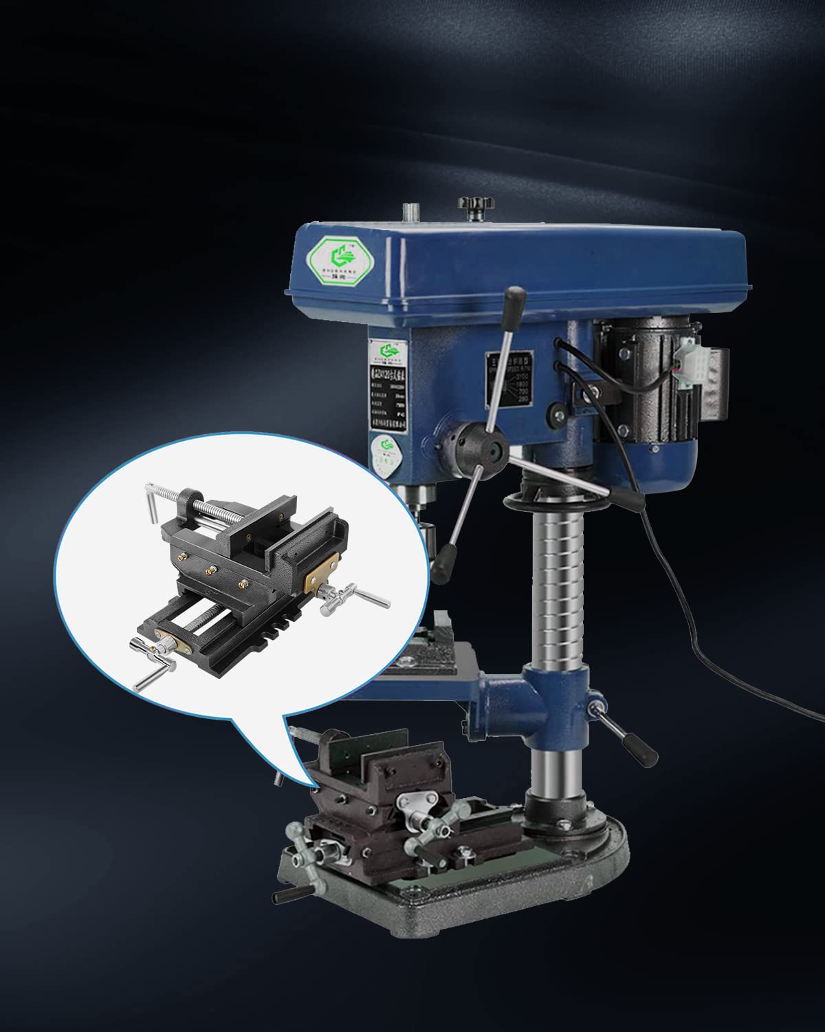 FAHKNS 6 Inch Cross Slide Vise - Heavy Duty Bench Clamp Drill Press Vise for CNC, Woodworking & Milling | 6