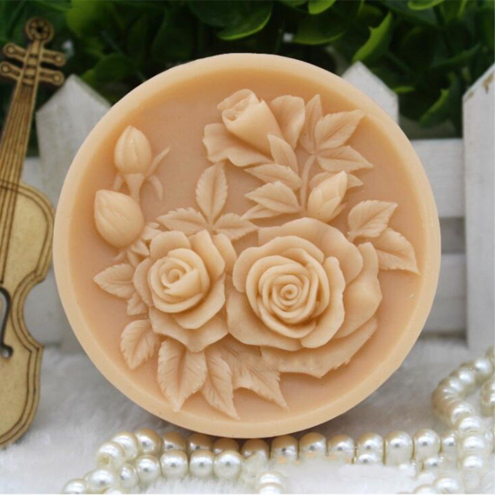 Premium Silicone Soap Flower Mold for Handmade DIY Soap Making - 6 Cavity Floral Soap Molds for Bath, Wedding Favors, Home Decor & Gift Making (Model 14353)