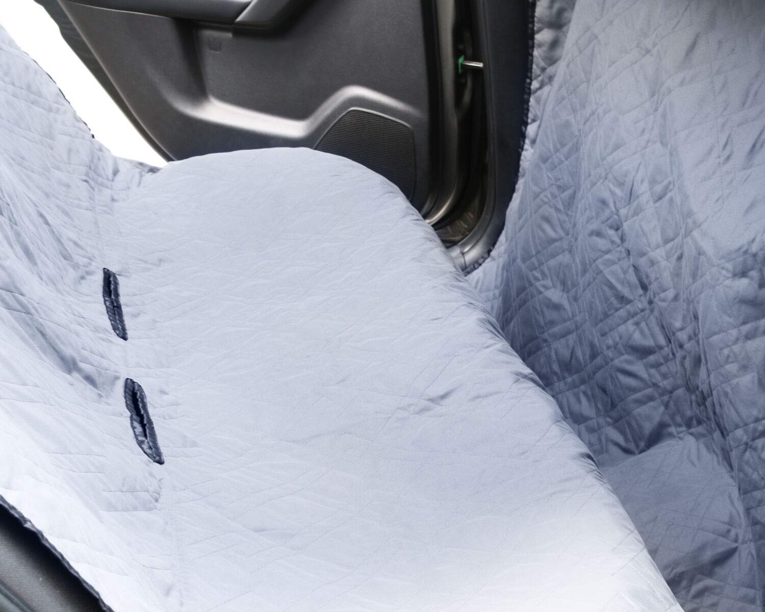 Alpha Dog Series Waterproof Dog Car Seat Cover - Durable Pet Seat Protector & Hammock for Back Seat - Blue | Perfect for Travel, Road Trips & Daily Commutes with Your Dog