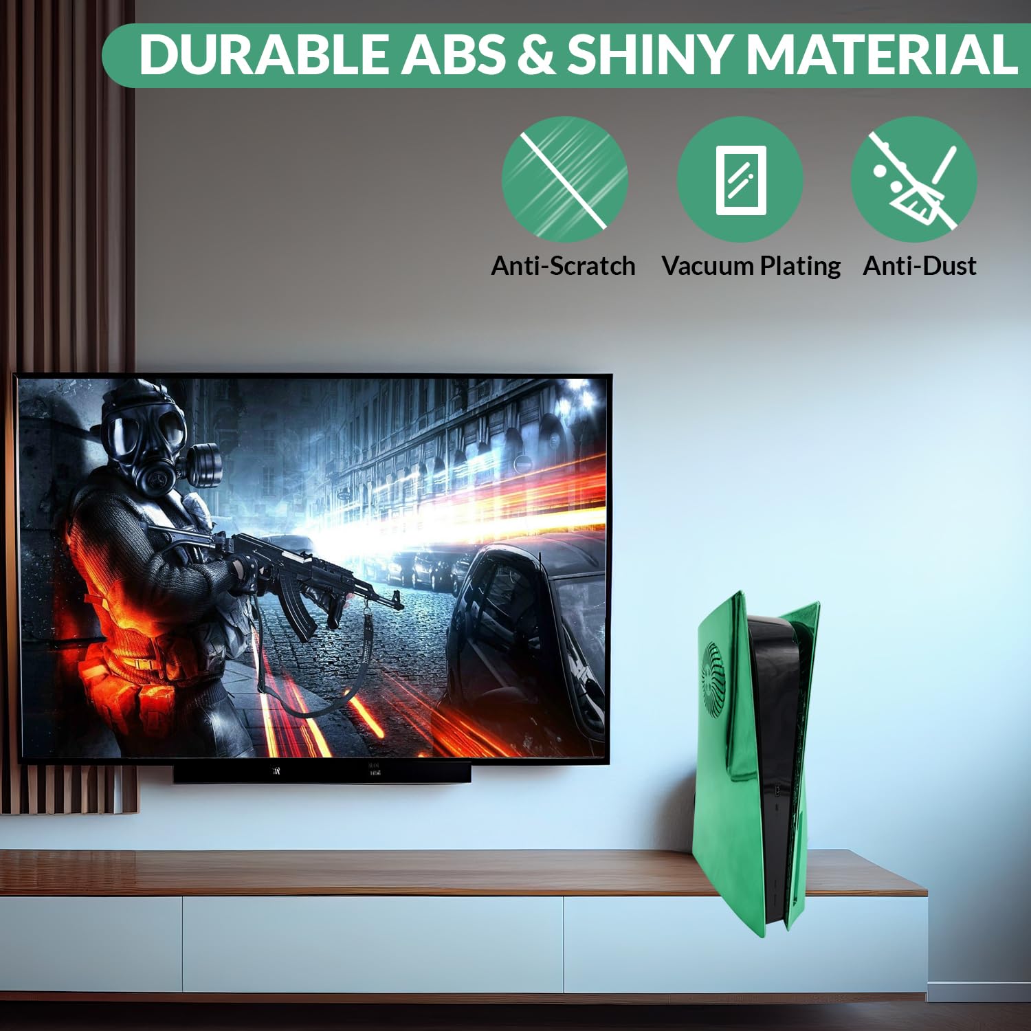 MatoSan® PS5 Faceplate for Disc Edition - Black PS5 Cover Panel & Skin Accessories for PlayStation 5 | Side Plates Replacement | Gaming Console Protection & Customization | Perfect for Home Entertainment & Gaming Setup