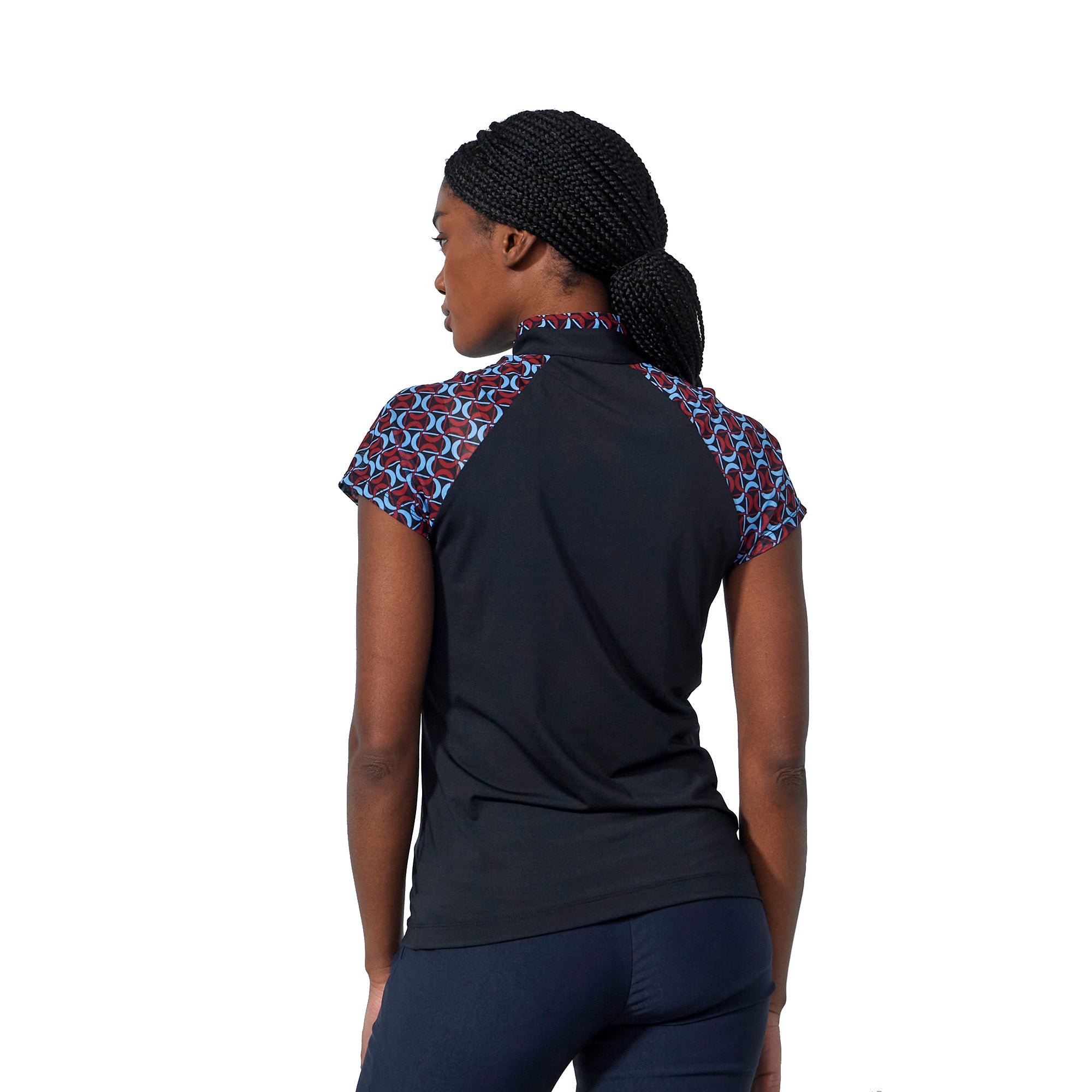 Women's Daily Sports Bonito Cap Sleeve Golf Polo Shirt - Breathable Moisture-Wicking Performance Top for Golf, Tennis & Outdoor Activities