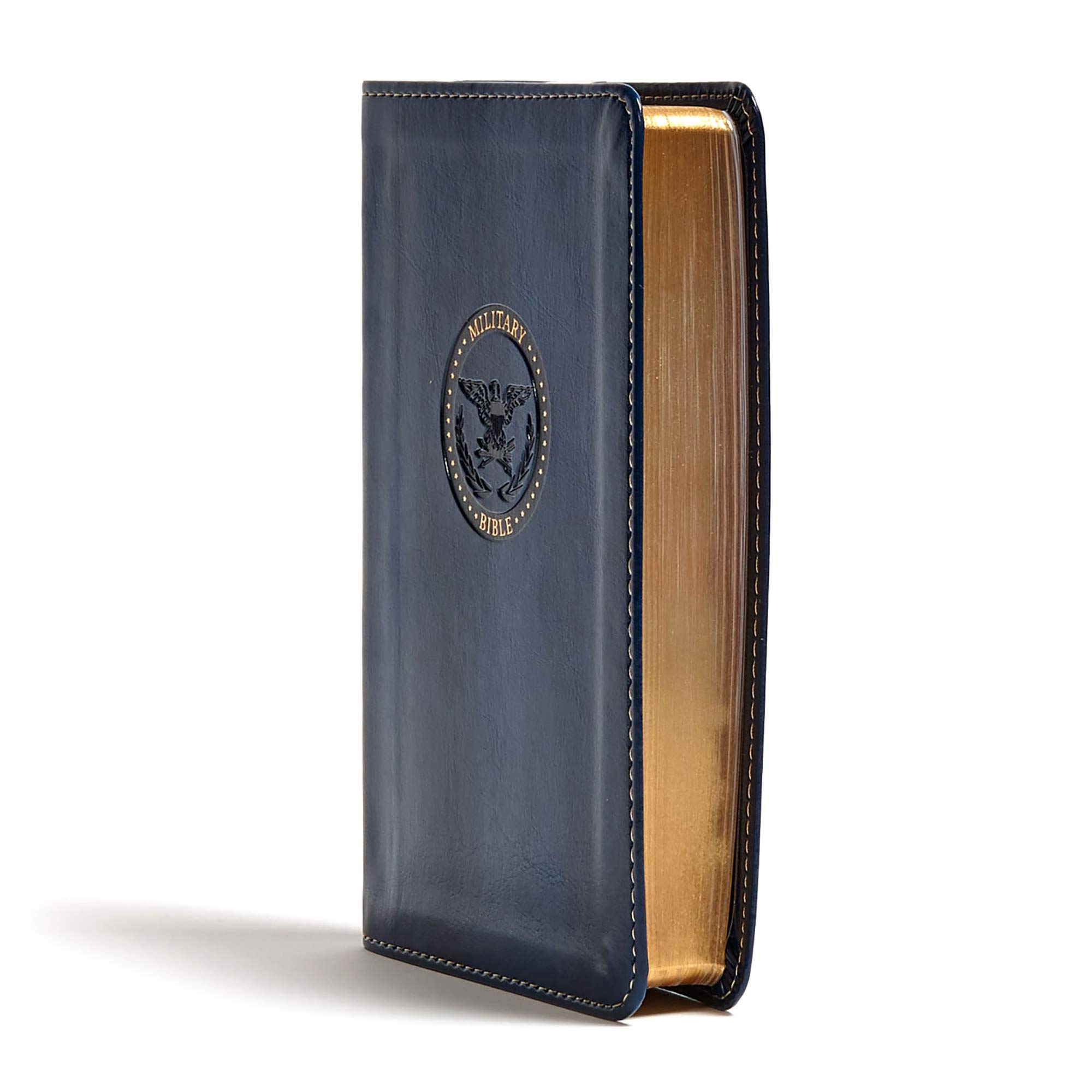 CSB Military Bible - Royal Blue LeatherTouch, Red Letter Edition for Soldiers & Prayer