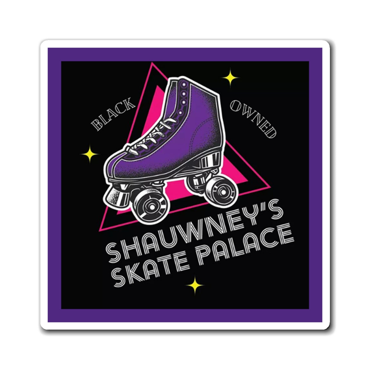 Shauwney's Skate Palace Magnet - Decorative Fridge Magnet for Skateboard Lovers, Perfect for Skate Parks, Lockers & Home Decor