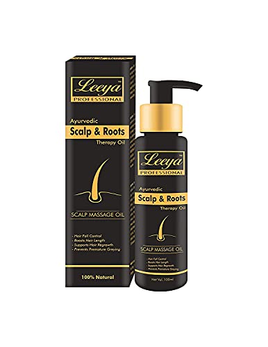 LEEYA Ayurvedic Scalp & Hair Growth Oil with Bhringraj - Controls Hair Fall, Promotes Regrowth & Fights Dandruff - 100ml | Perfect for Daily Hair Care & Scalp Treatment