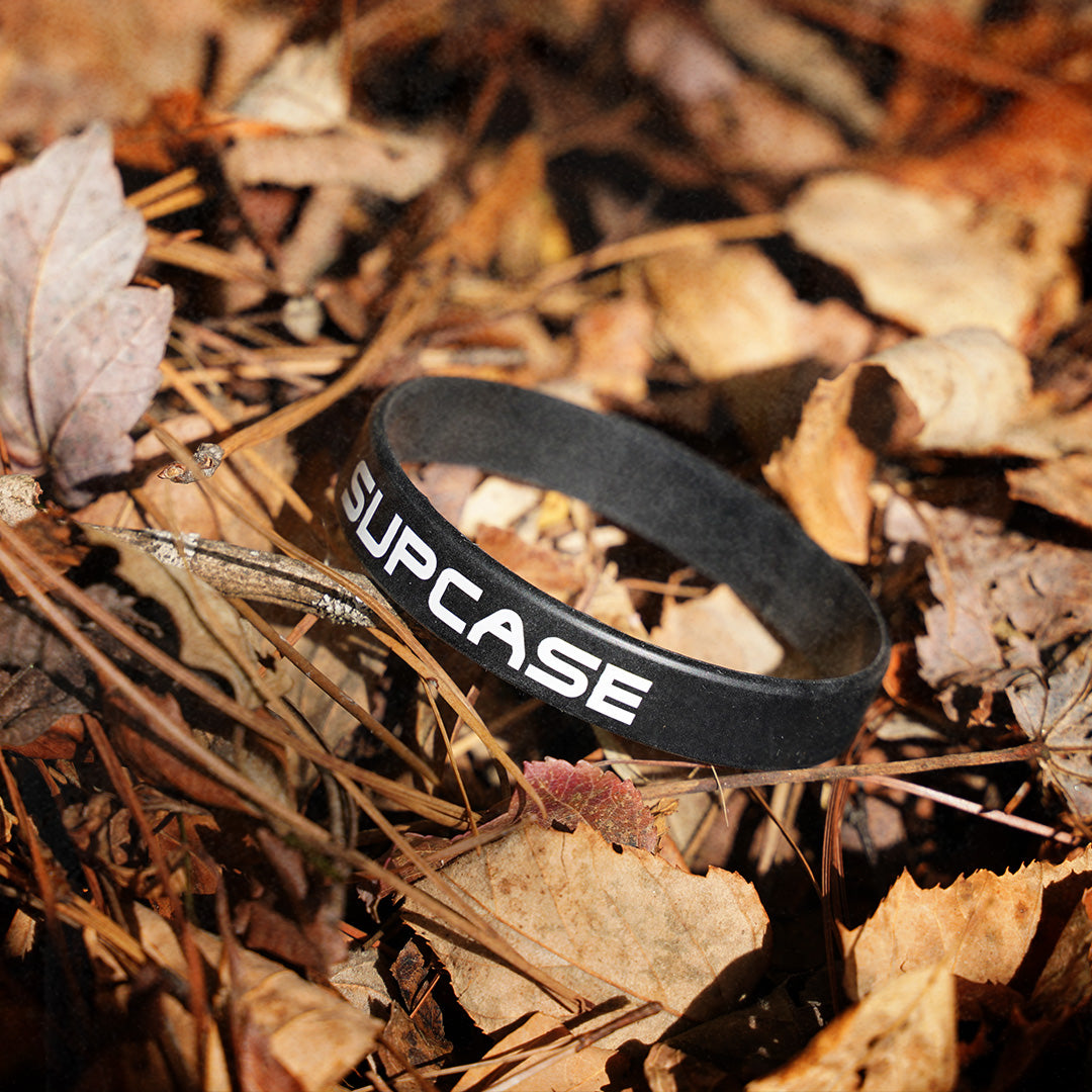 Official Limited Edition SUPCASE Silicone Wristband - Black - Durable & Comfortable for Sports, Workouts & Everyday Wear