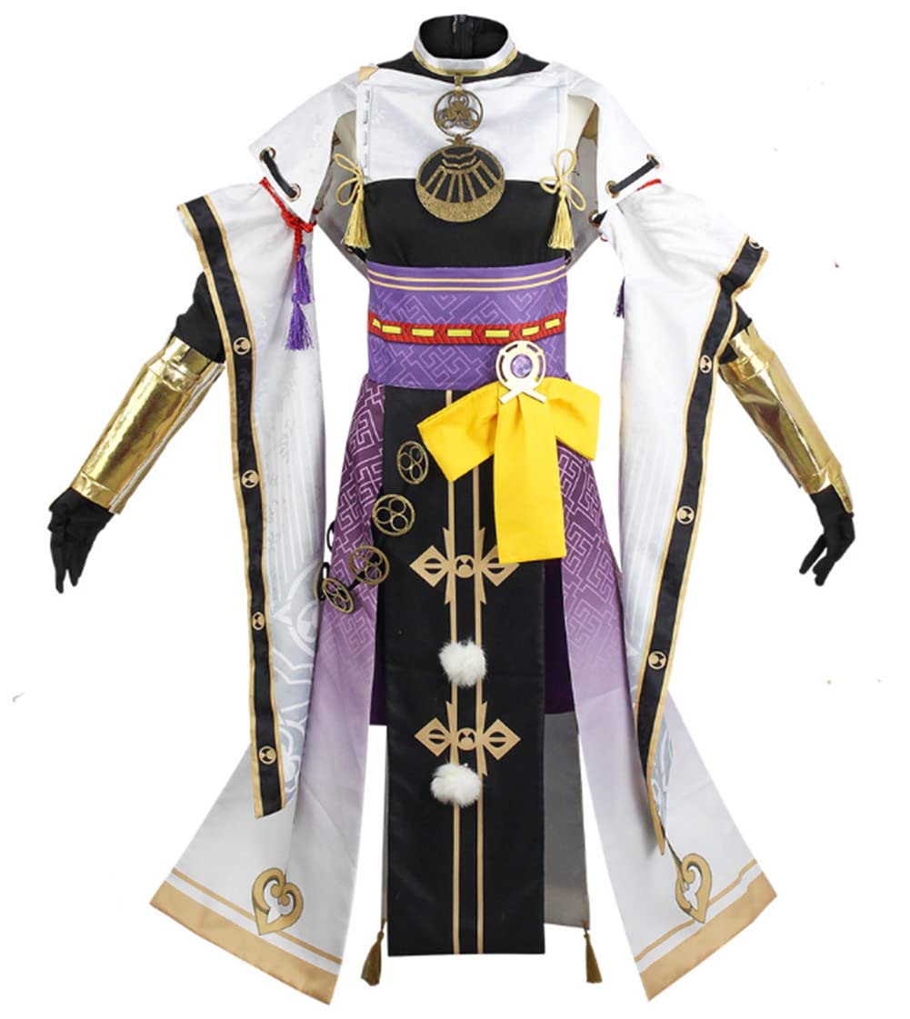 MayMaxPlay Genshin Impact Kujo Sara Cosplay Costume Full Set - Anime Character Uniform Dress for Halloween, Conventions & Themed Parties