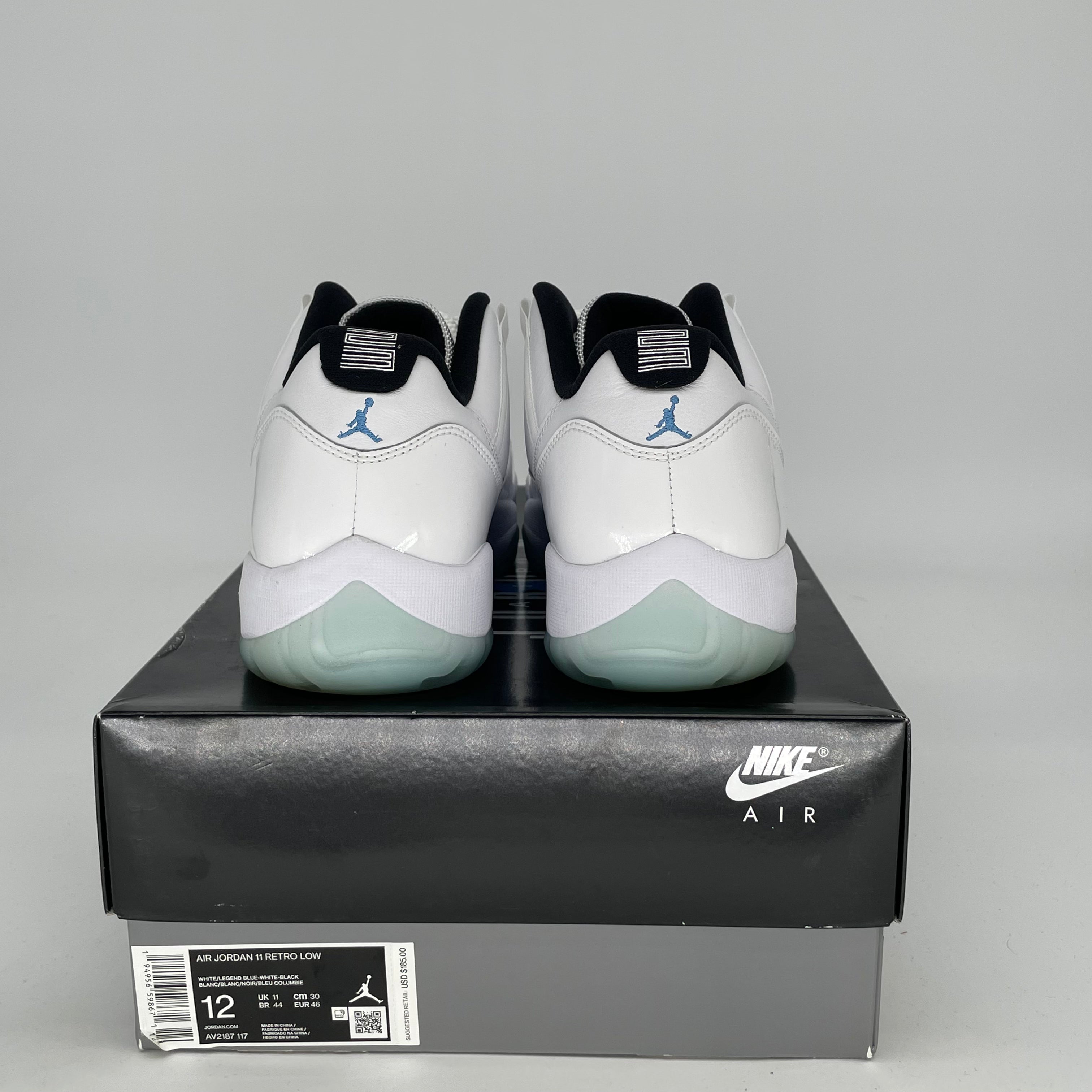 Air Jordan 11 Low Legend Blue Men's Basketball Shoes Size 12 (AV2187-117) - Retro Sneakers for Casual Wear & Sports Performance