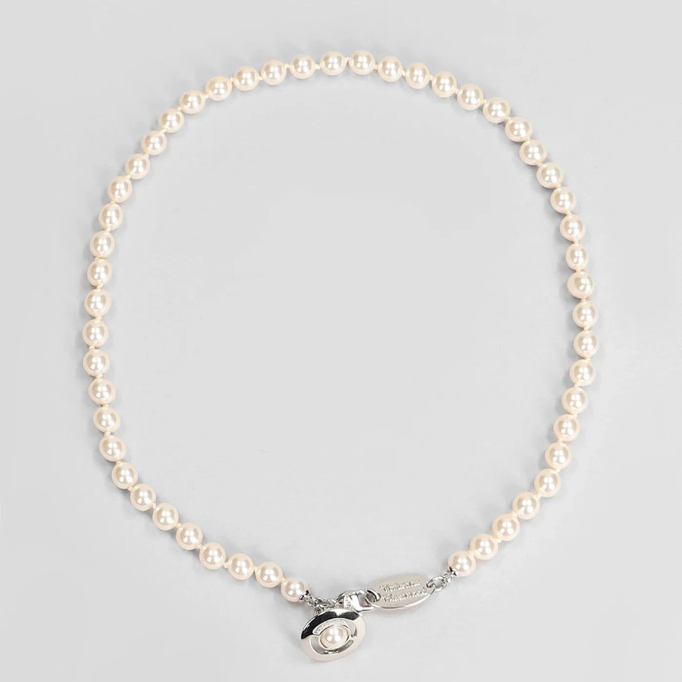 VIVIENNE WESTWOOD SIMONETTA Platinum Brass Choker Necklace - Elegant Gothic Jewelry for Women, Perfect for Parties, Weddings & Evening Events