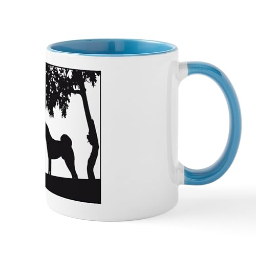 White/Blue Inside - Mug Akita Samurai