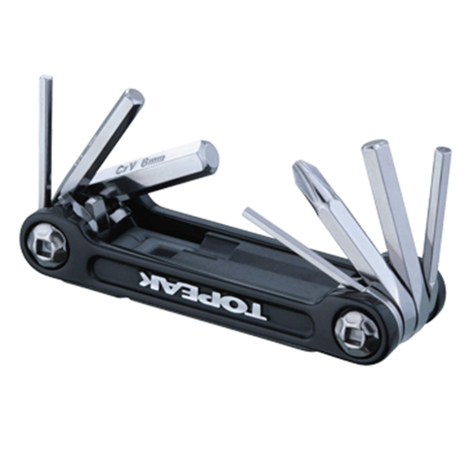 Topeak Mini 9 Pro Folding Bike Tool - Compact Multi-Tool for Cycling Repairs, Black | Perfect for Road & Mountain Bikes, Emergency Repairs & Travel