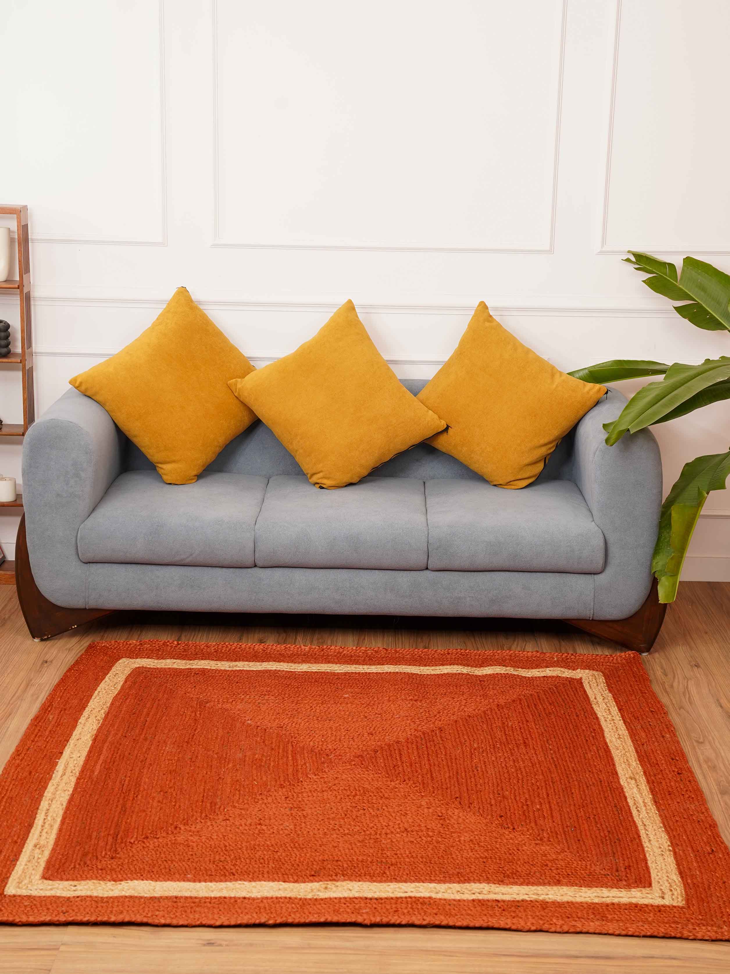 Handwoven Jute Braided Rug - Natural & Eco-Friendly Floor Mat for Living Room, Bedroom, or Patio Decor