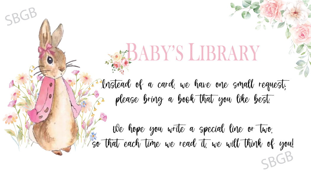 Flopsy Rabbit Baby Shower Invitations - Adorable Bunny Theme for Gender Reveal & Newborn Celebration - Perfect for Nursery Decor & Party Favors