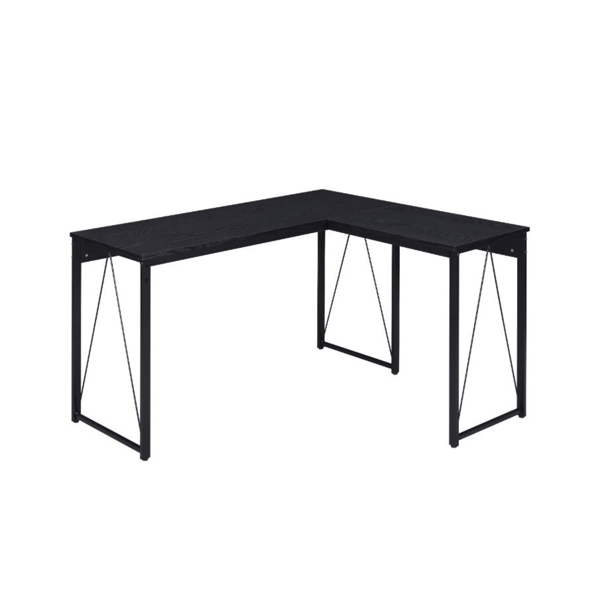 Black Writing Desk - Ergonomic Home Office Desk for Work & Study