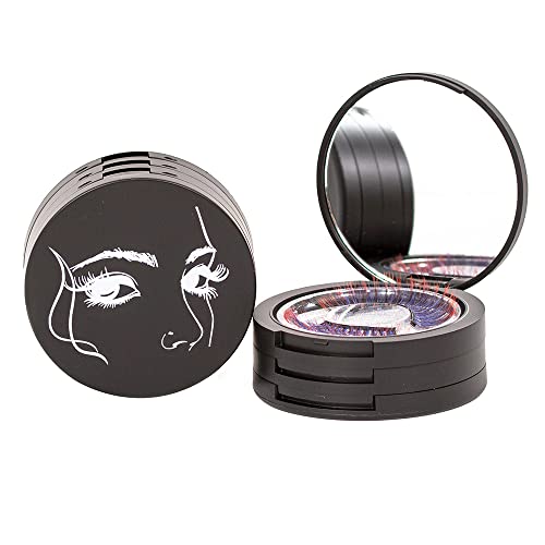 3-Layer False Eyelash Holder Case with Mirror - Travel-Friendly Eyelash Organizer Box for Makeup Storage (2 Pack, Black) | Perfect for Professional Makeup Artists & Travel Beauty Essentials