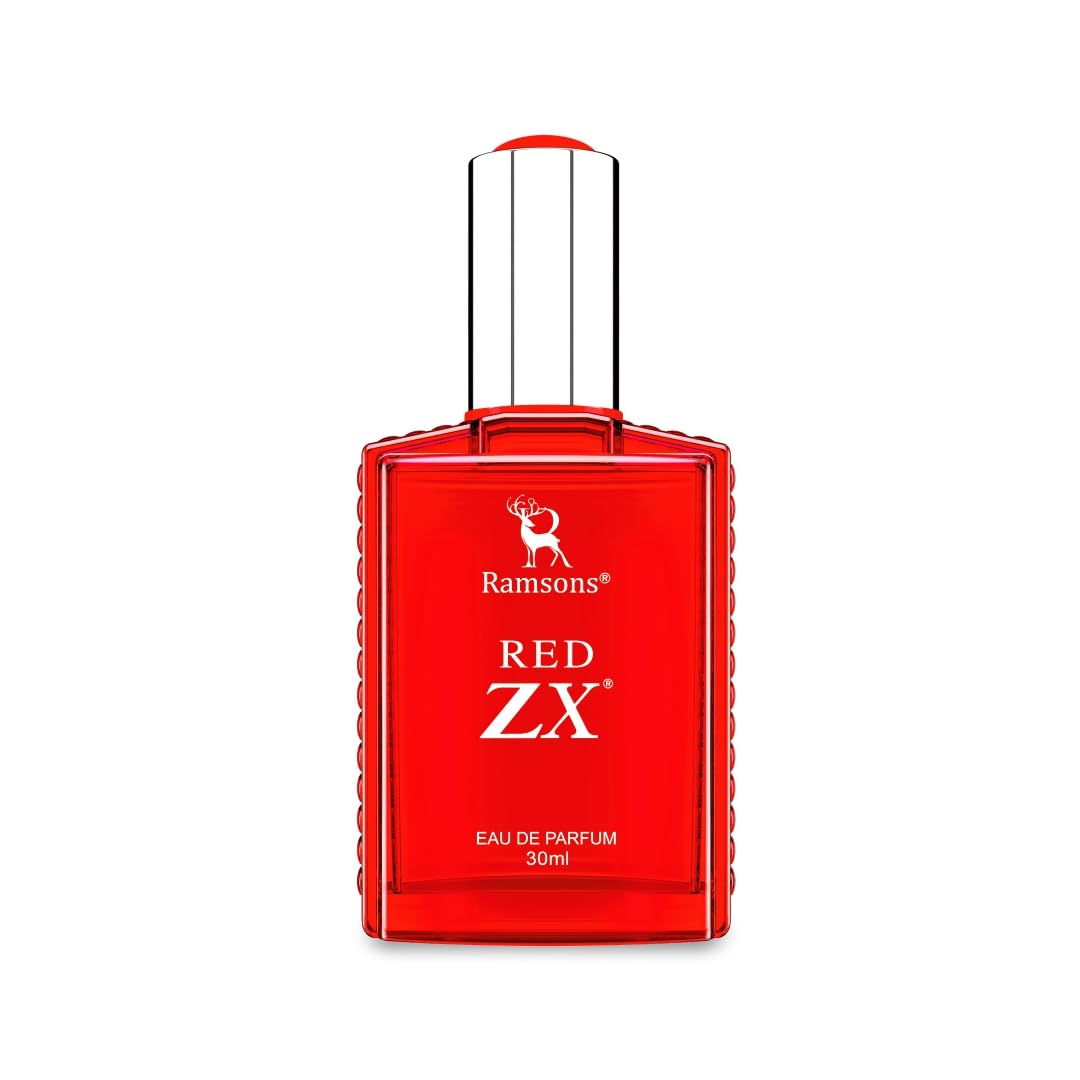 Ramsons RED ZX Eau De Parfum for Men - 30ml | Fresh Citrus & Spicy Fragrance with Bergamot, Lemon, Lavender, Rosemary, Basil, Carnation, Jasmine, Geranium, Musk, Amber, Cedar | Perfect for Daily Wear, Office & Special Occasions