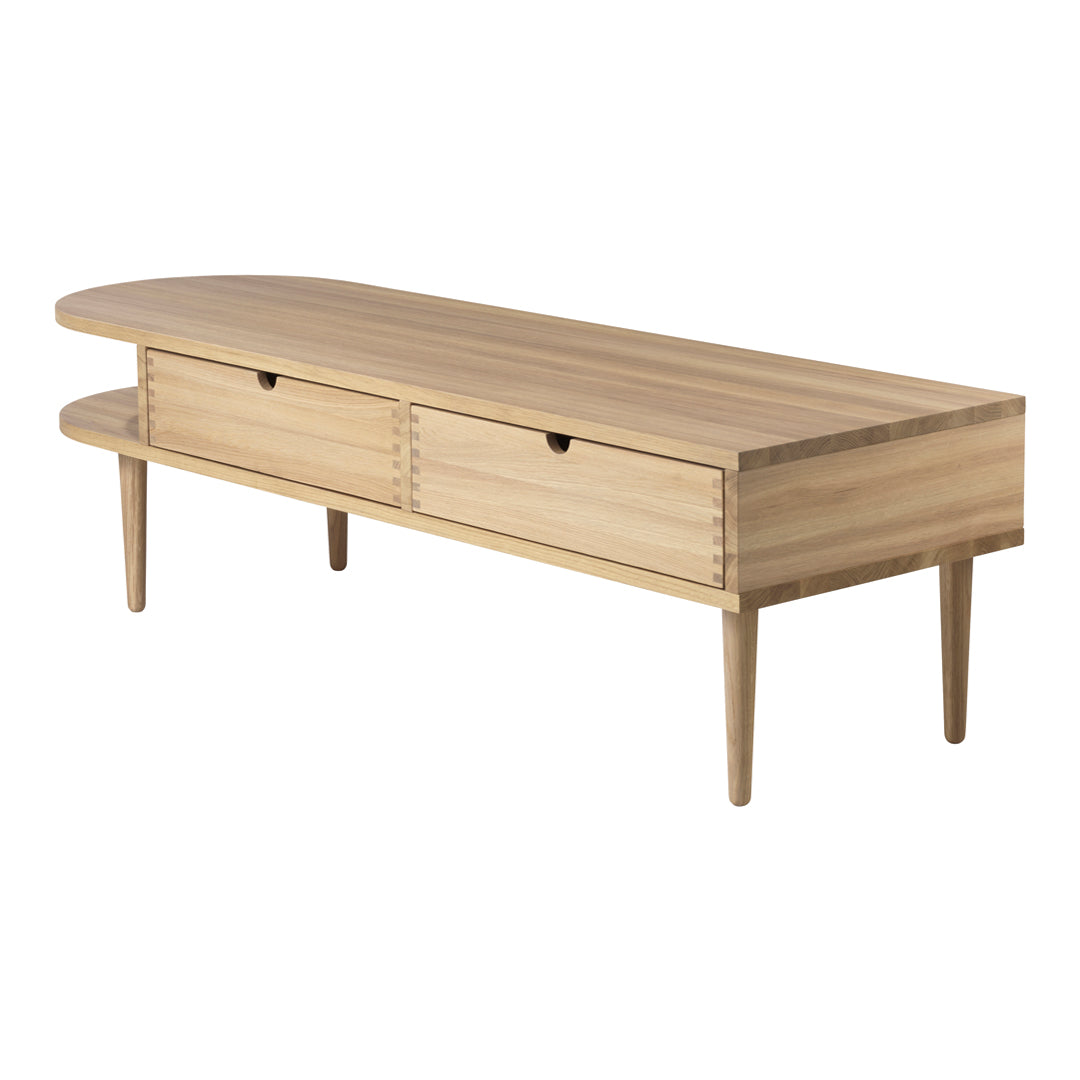 F24 Radius Bench - Modern Wooden Bench with Curved Design for Living Room, Bedroom, or Entryway - Perfect for Home Decor and Seating