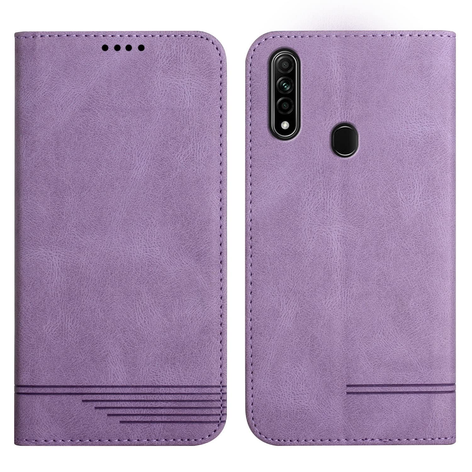 Premium Leather PU + TPU Flip Wallet Case for Oppo A8/A31 - Slim Protective Cover with 3 Card Slots & Magnetic Closure | Luxury Phone Bag for Daily Use, Business Meetings & Travel Protection